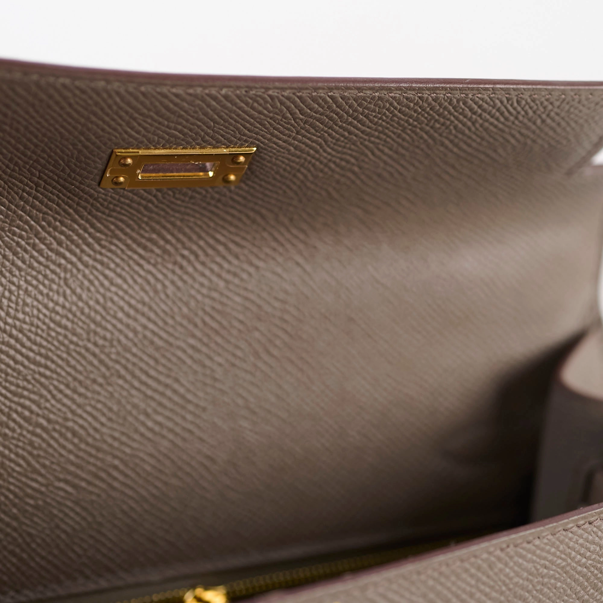 Hermes Kelly 25 Epsom GHW Etain Y Stamp