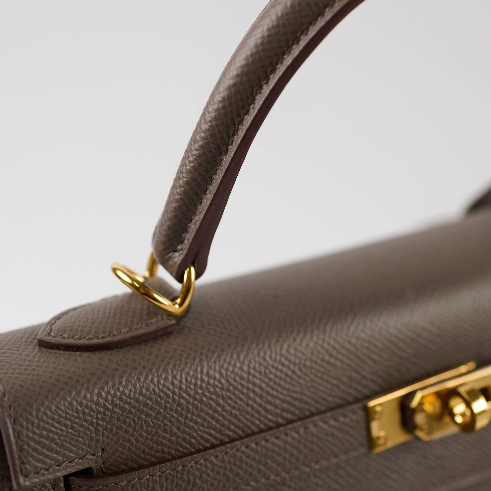 Hermes Kelly 25 Epsom GHW Etain Y Stamp