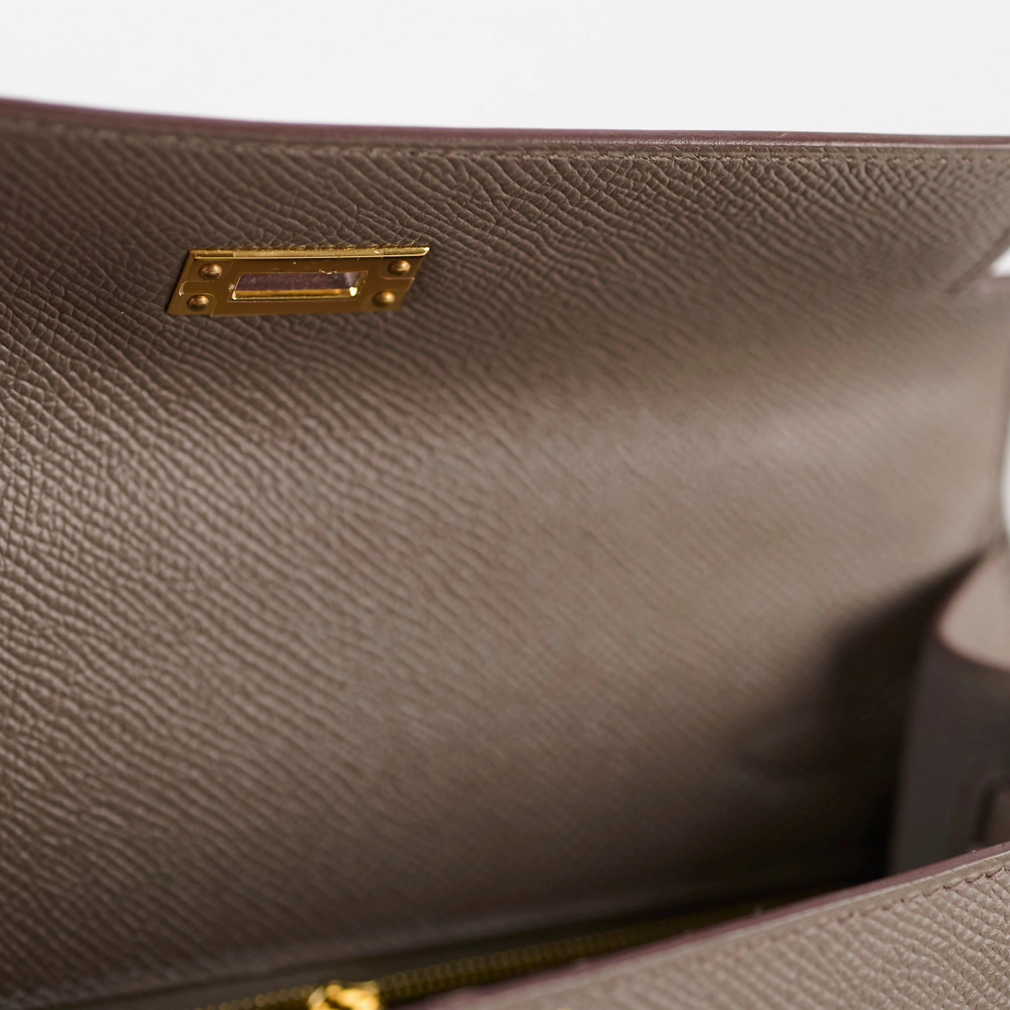 Hermes Kelly 25 Epsom GHW Etain Y Stamp