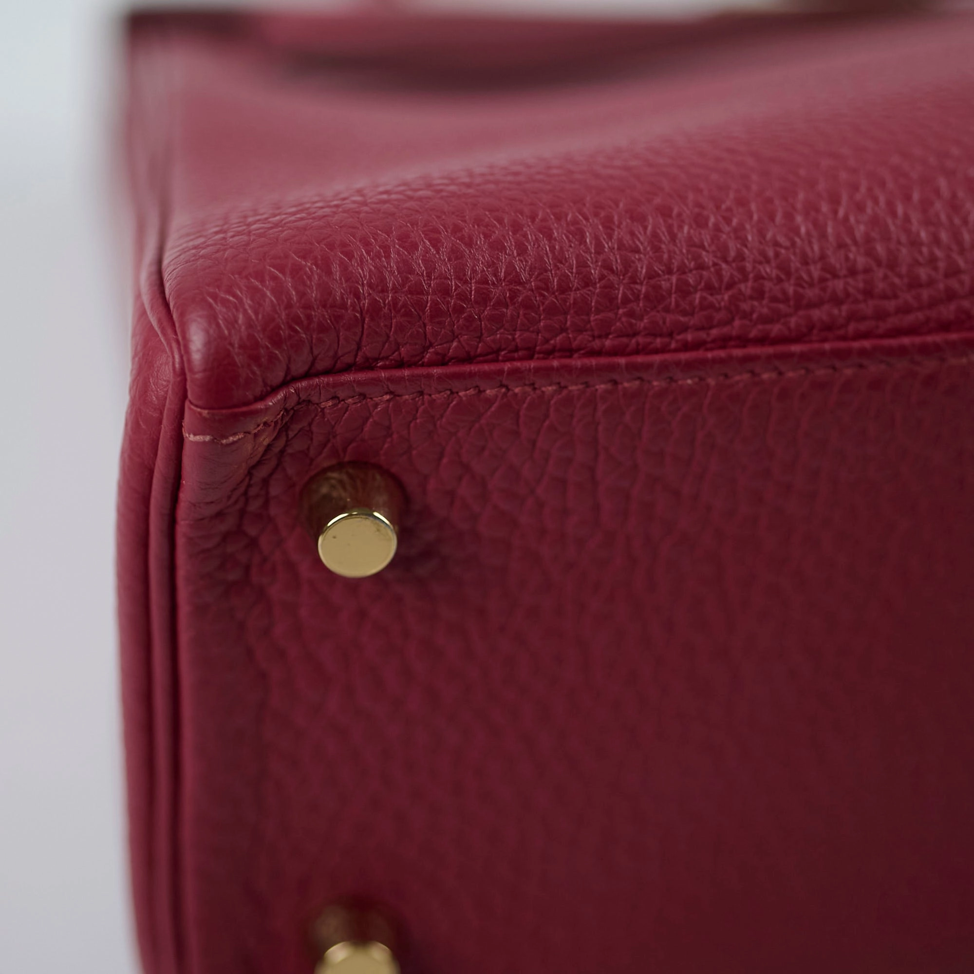 Hermes Kelly 25 Togo Rouge Grenat C Stamp 2018