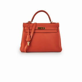 Hermes Kelly 32 Feu T Stamp