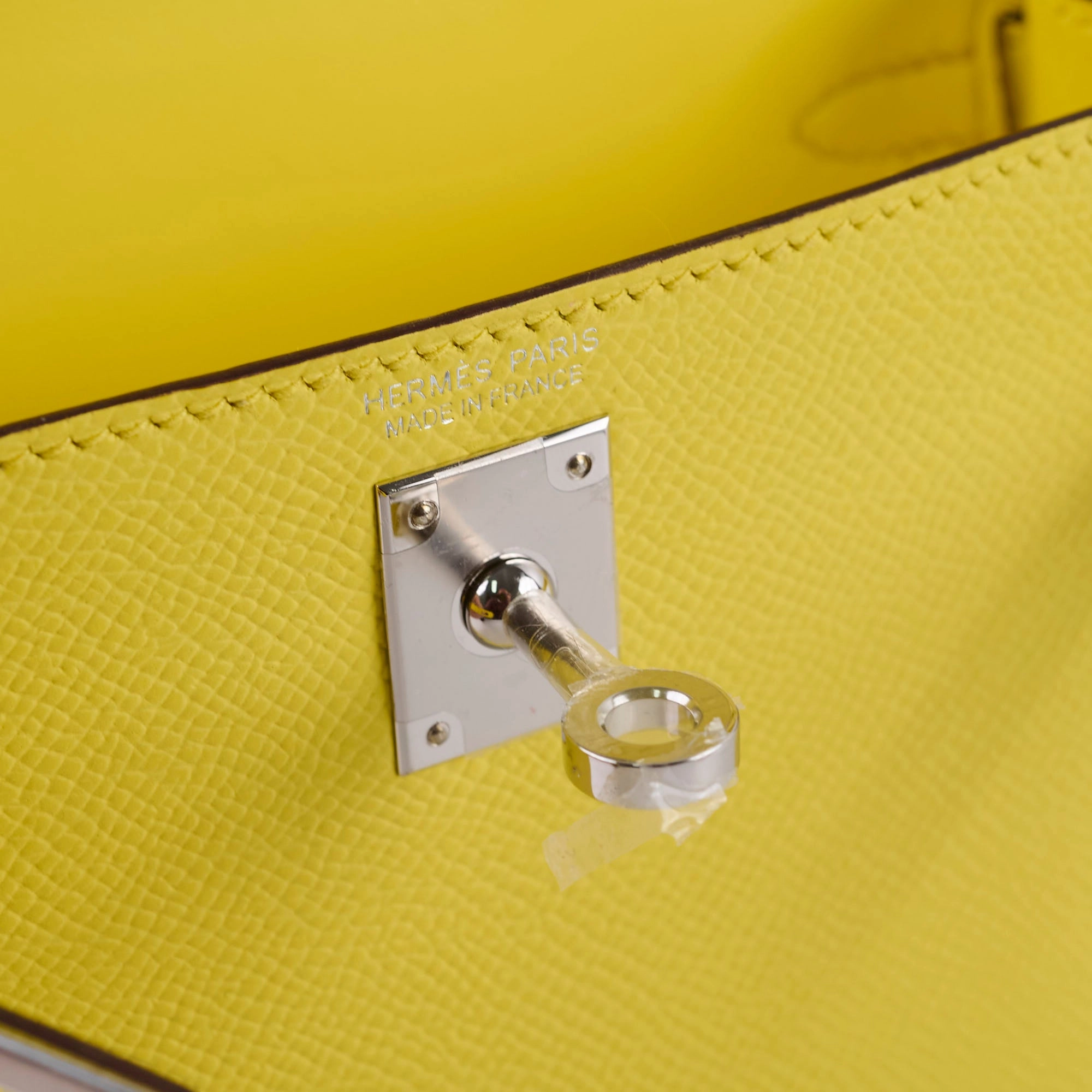 Hermes Mini Kelly PHW Yellow W Stamp