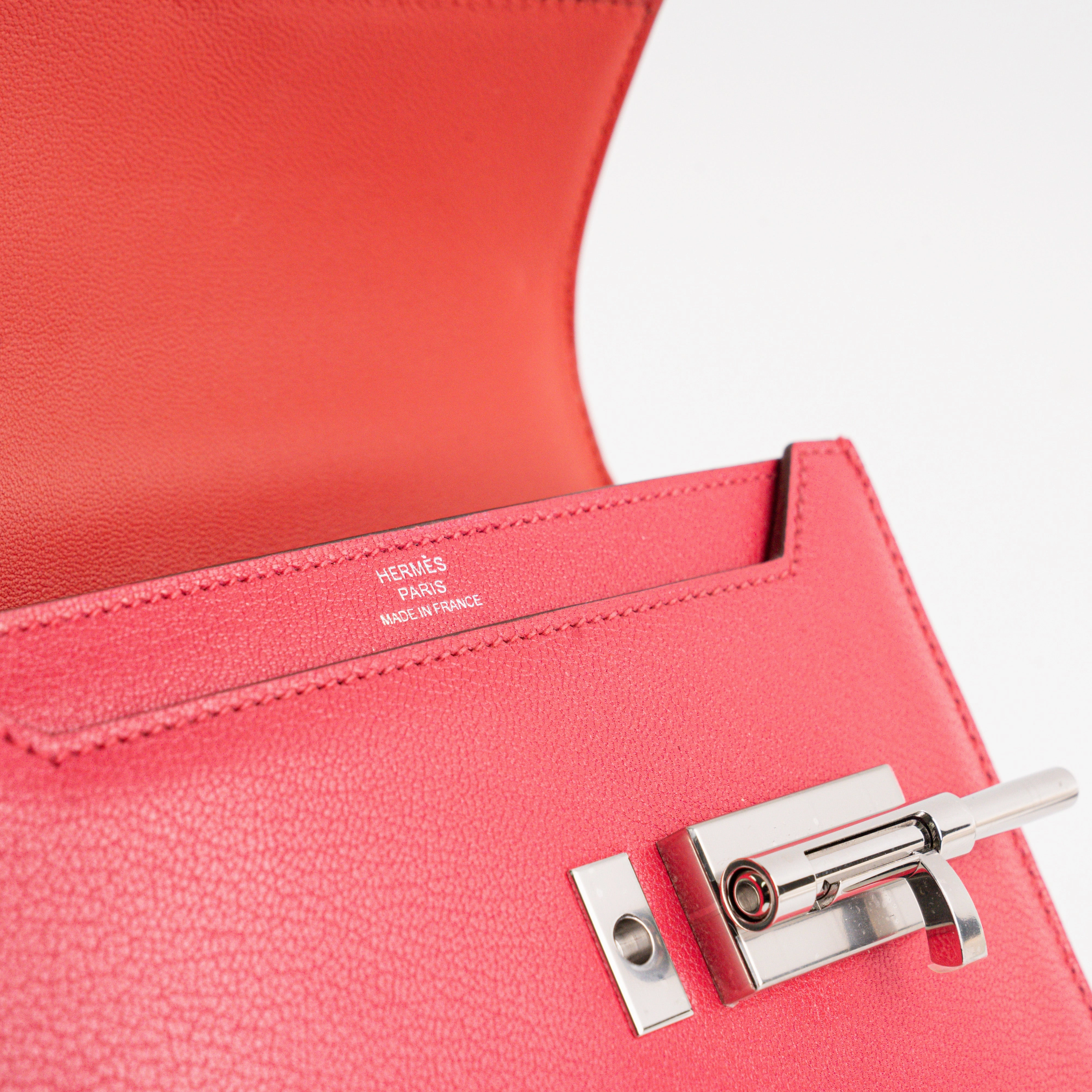 Hermes Mini Verrou Chainr Bag Red/Rose Mexico Y Stamp