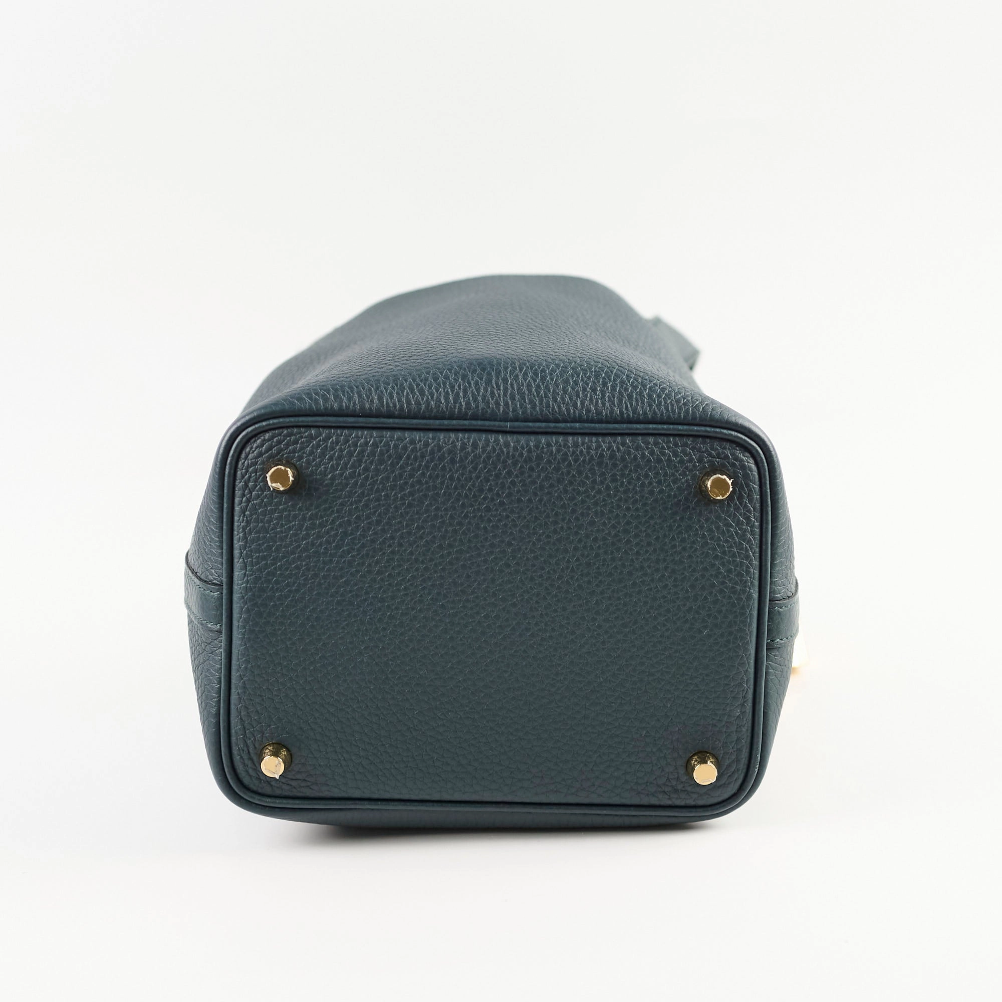 Hermes Picotin 18 Vert Cypres Clemence GHW