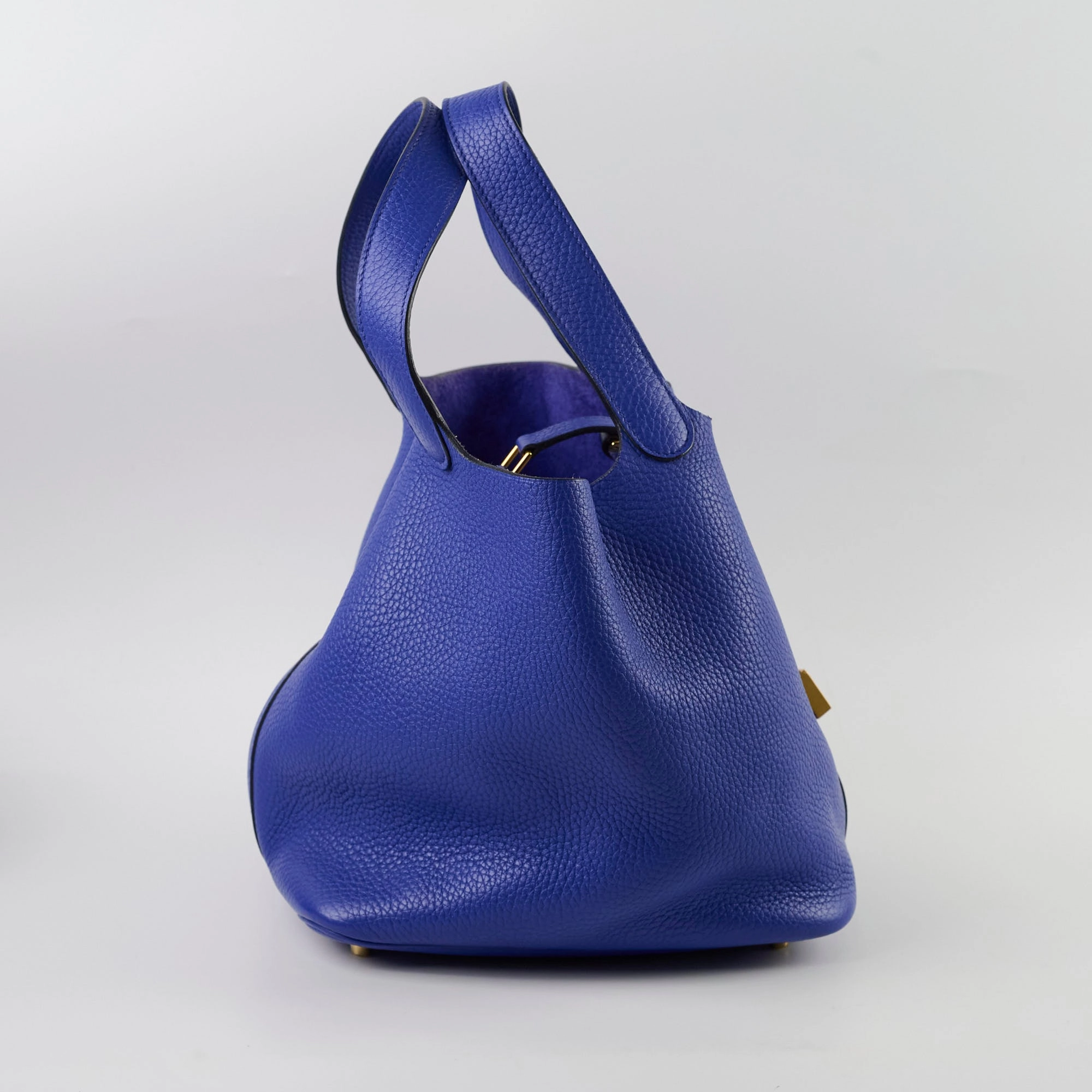 Hermes Picotin 22 Clemence Blue Electric A Stamp
