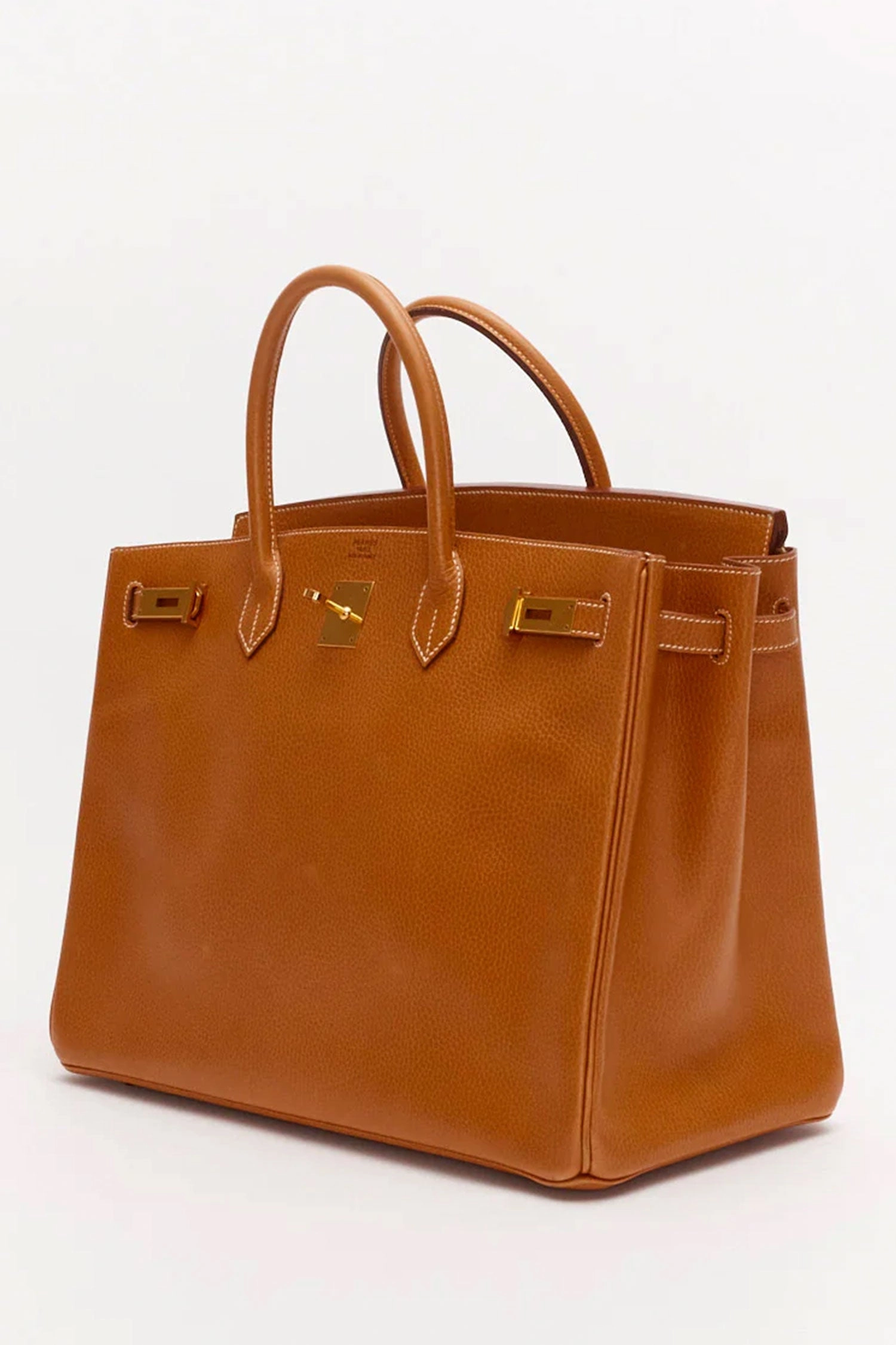 Herms 1994 Caramel Ardennes Leather Birkin 40