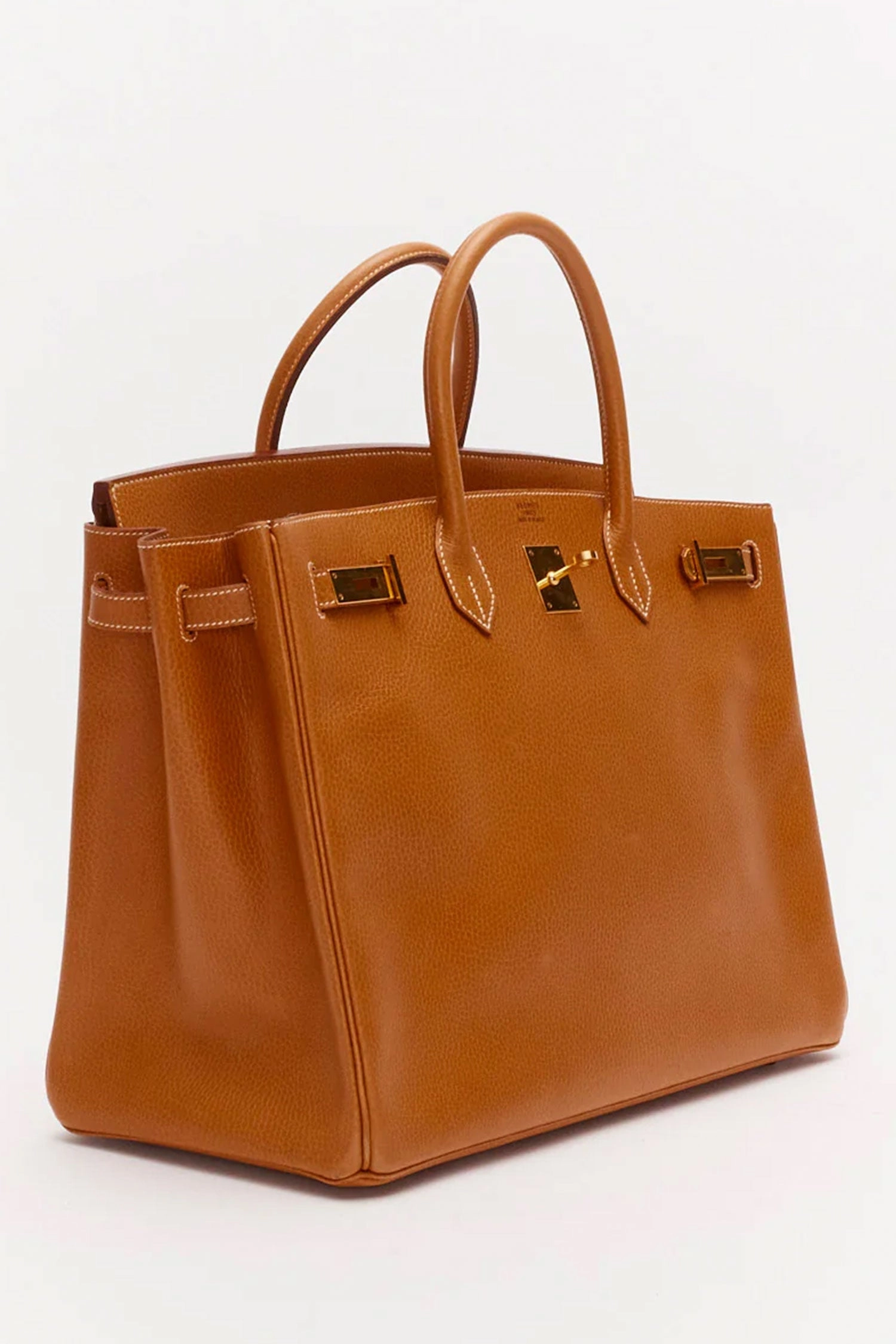 Herms 1994 Caramel Ardennes Leather Birkin 40