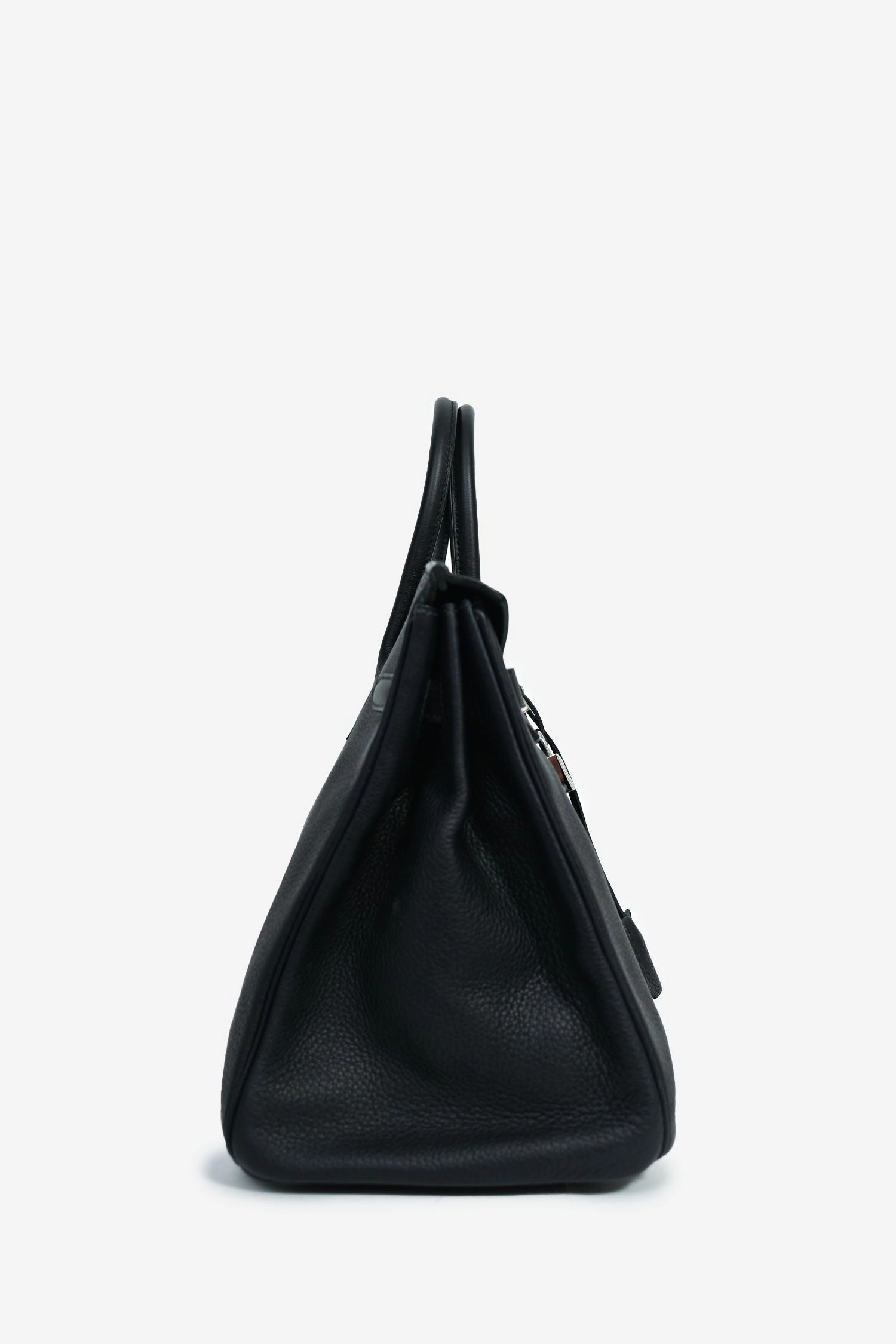 Herms 2008 Deep Navy Clemence Leather Birkin 35 PHW
