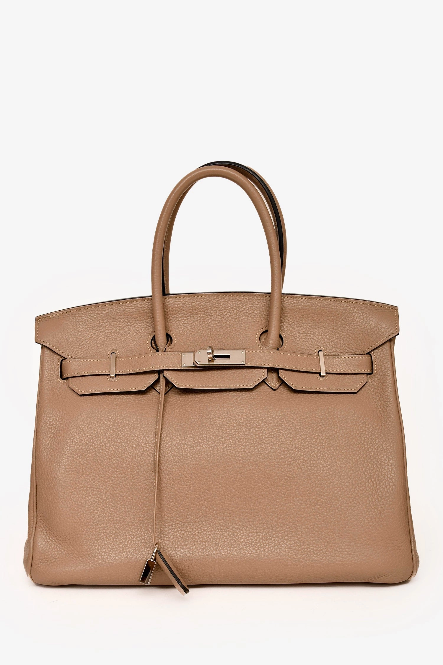 Herms 2010 Beige Clemence Birkin 35