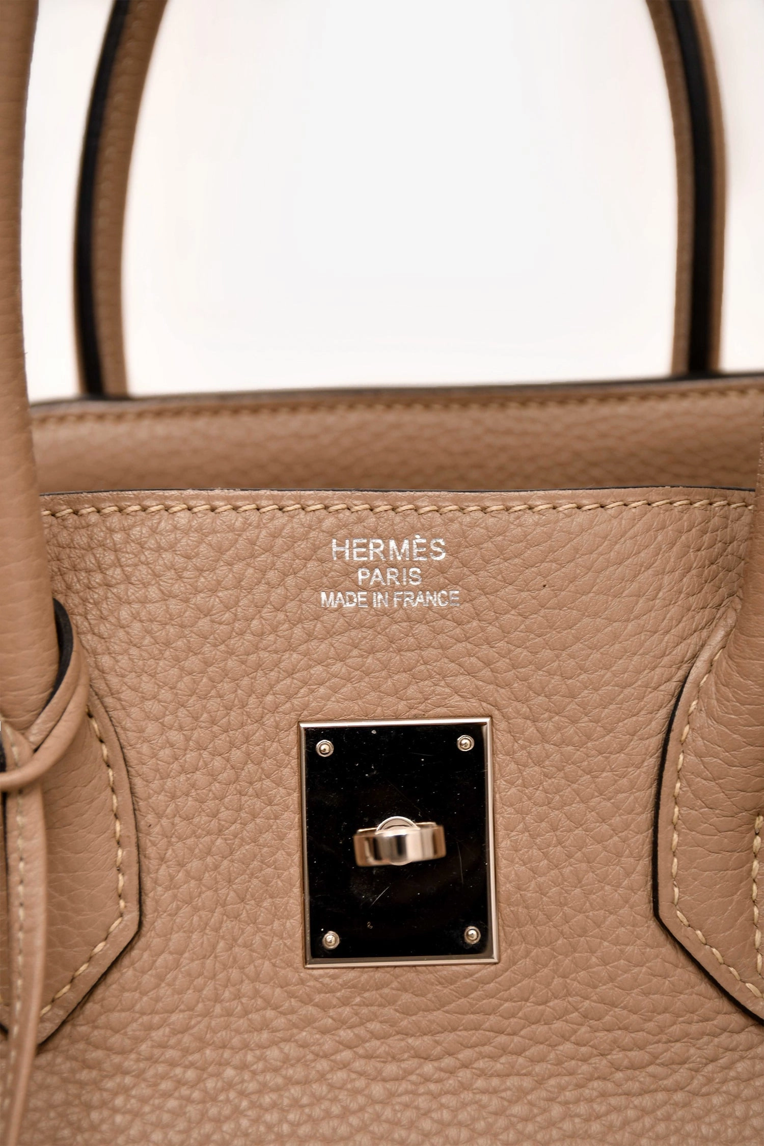 Herms 2010 Beige Clemence Birkin 35