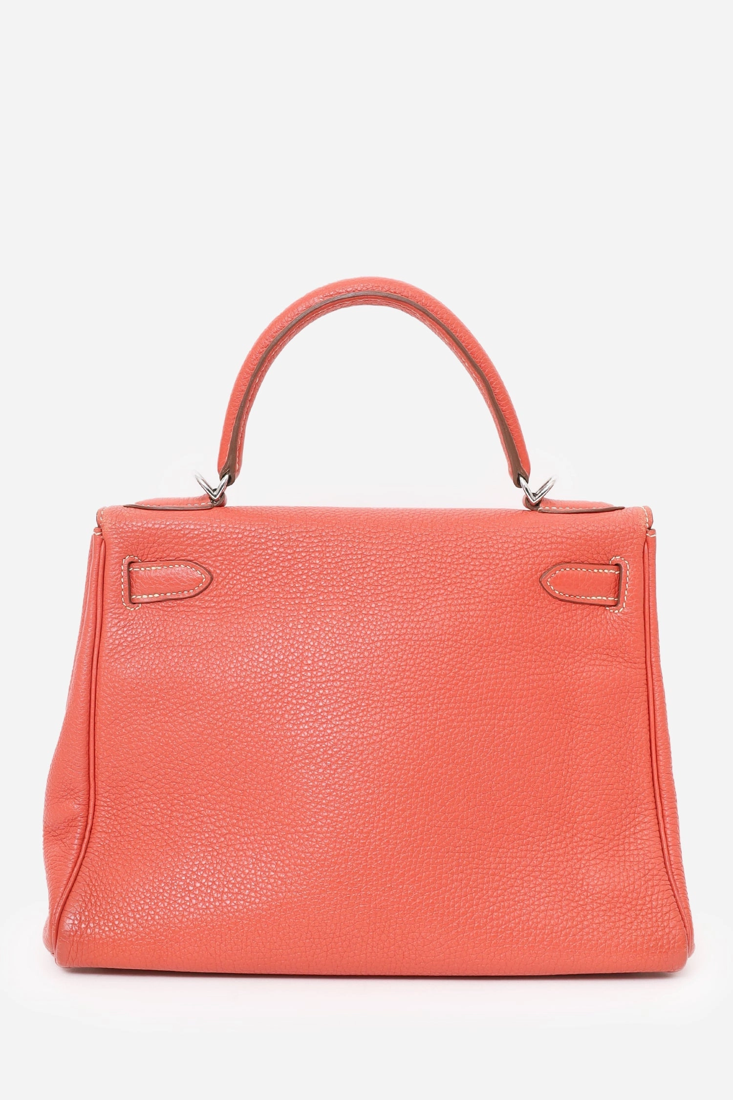 Herms 2011 9M Salmon Togo Leather Kelly 28 Top Handle with Strap