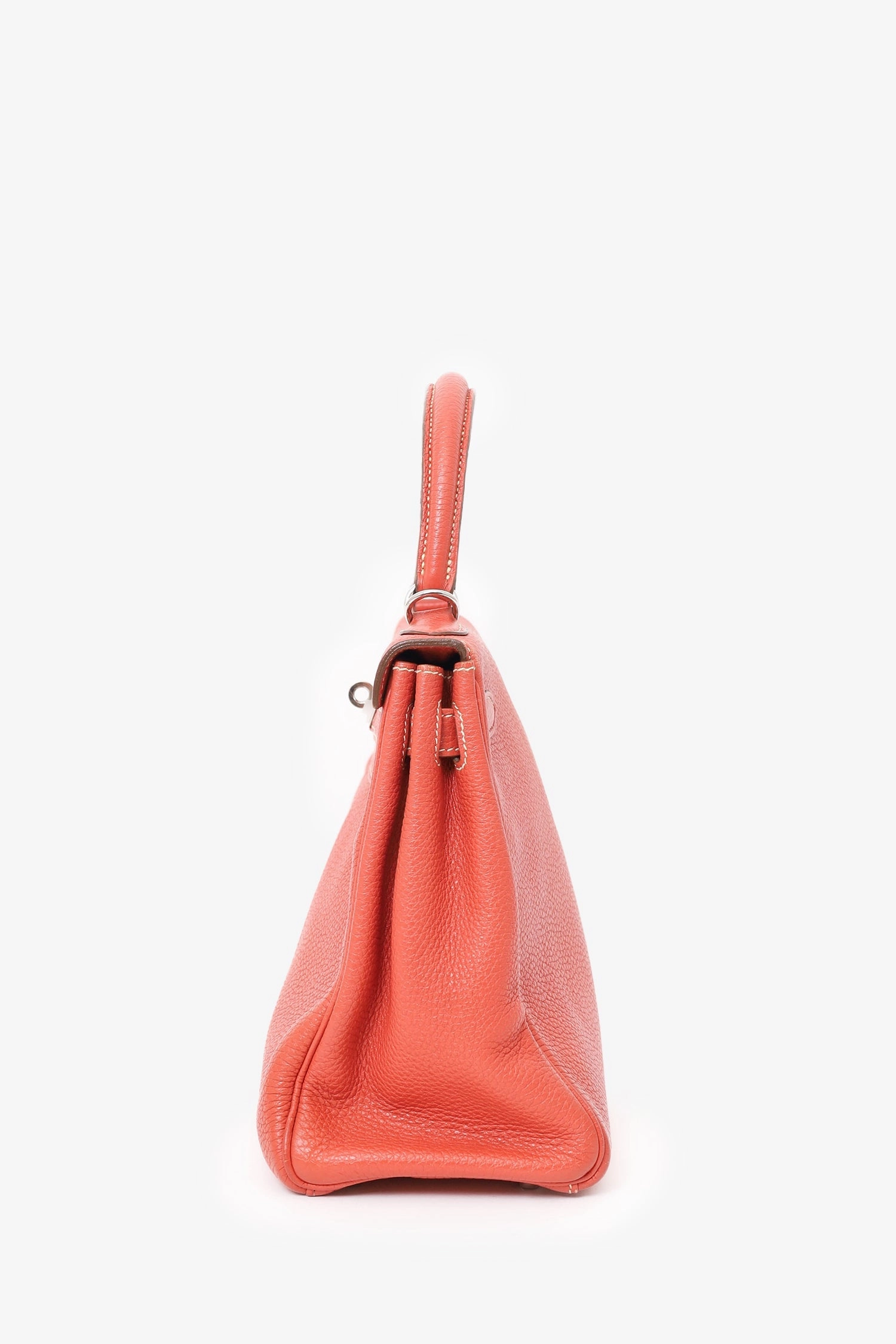 Herms 2011 9M Salmon Togo Leather Kelly 28 Top Handle with Strap
