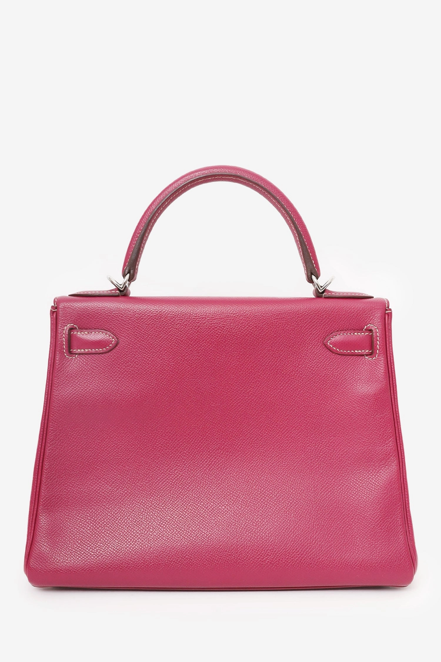 Herms 2011 K5 Purple Epsom Leather Kelly 28 Top Handle with Strap