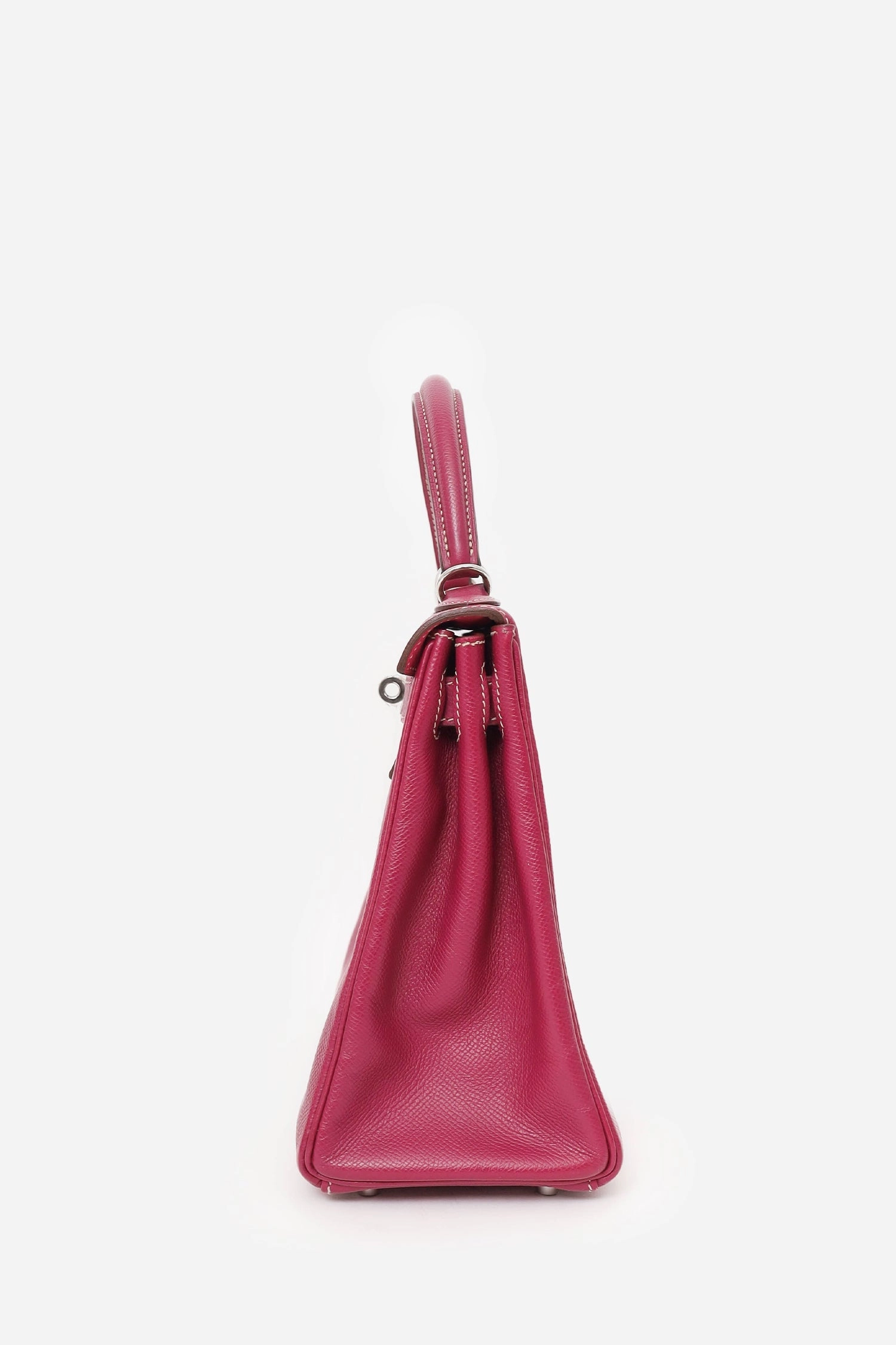 Herms 2011 K5 Purple Epsom Leather Kelly 28 Top Handle with Strap