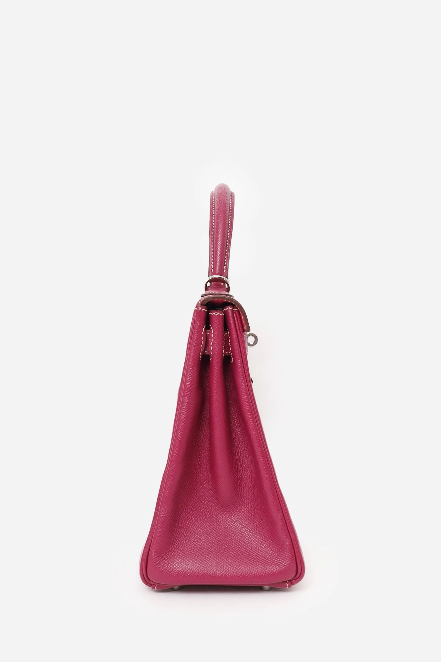 Herms 2011 K5 Purple Epsom Leather Kelly 28 Top Handle with Strap