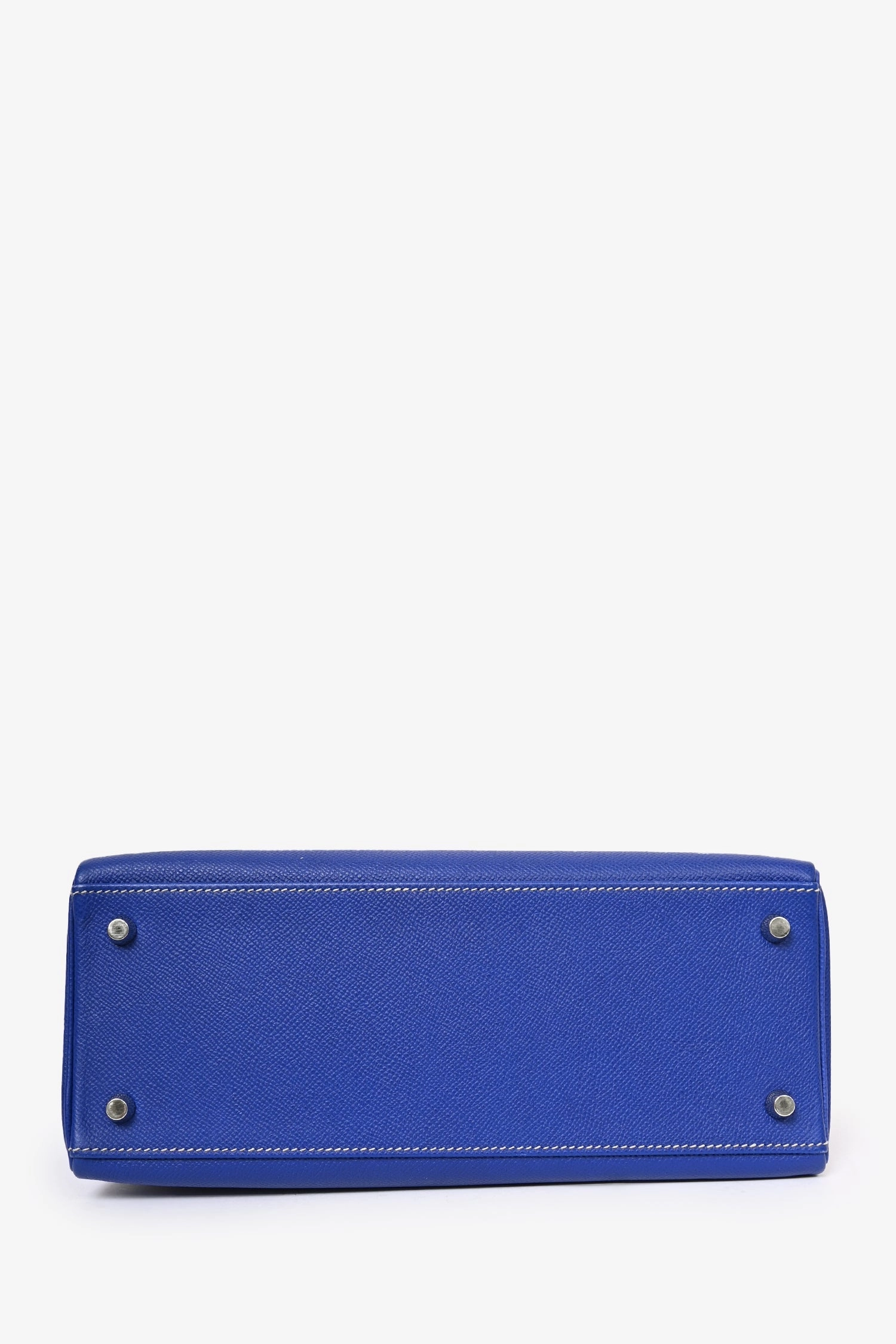 Herms 2012 Electric Blue Epsom Leather Retourne Kelly 28 with Strap