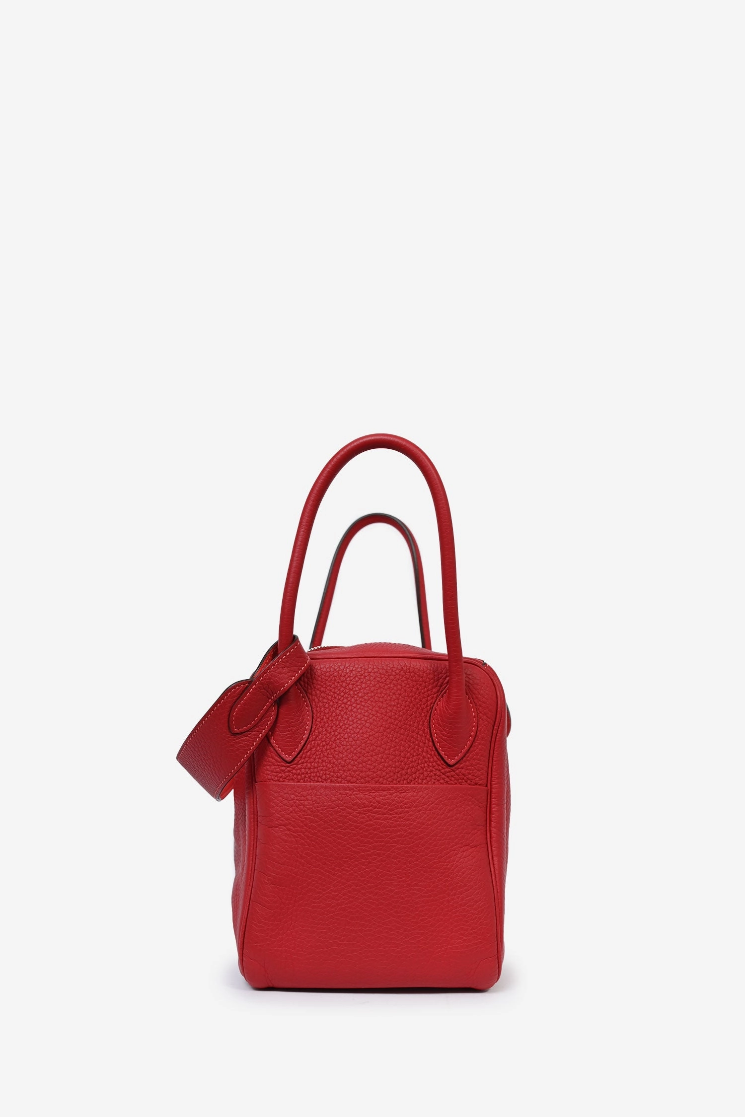 Herms 2012 Rouge Casaque Clemence Leather Lindy 34