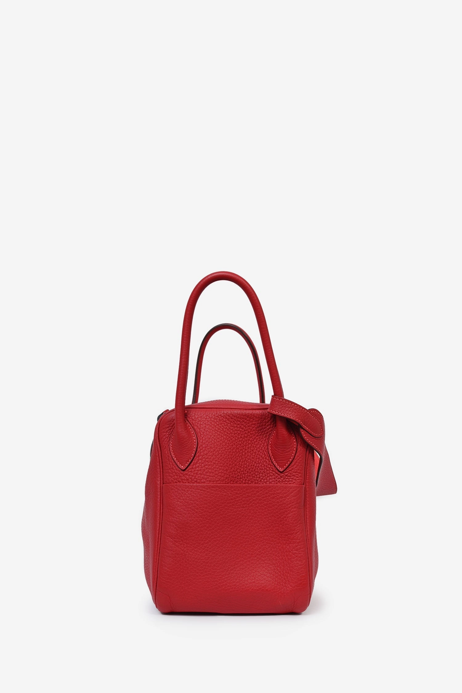 Herms 2012 Rouge Casaque Clemence Leather Lindy 34