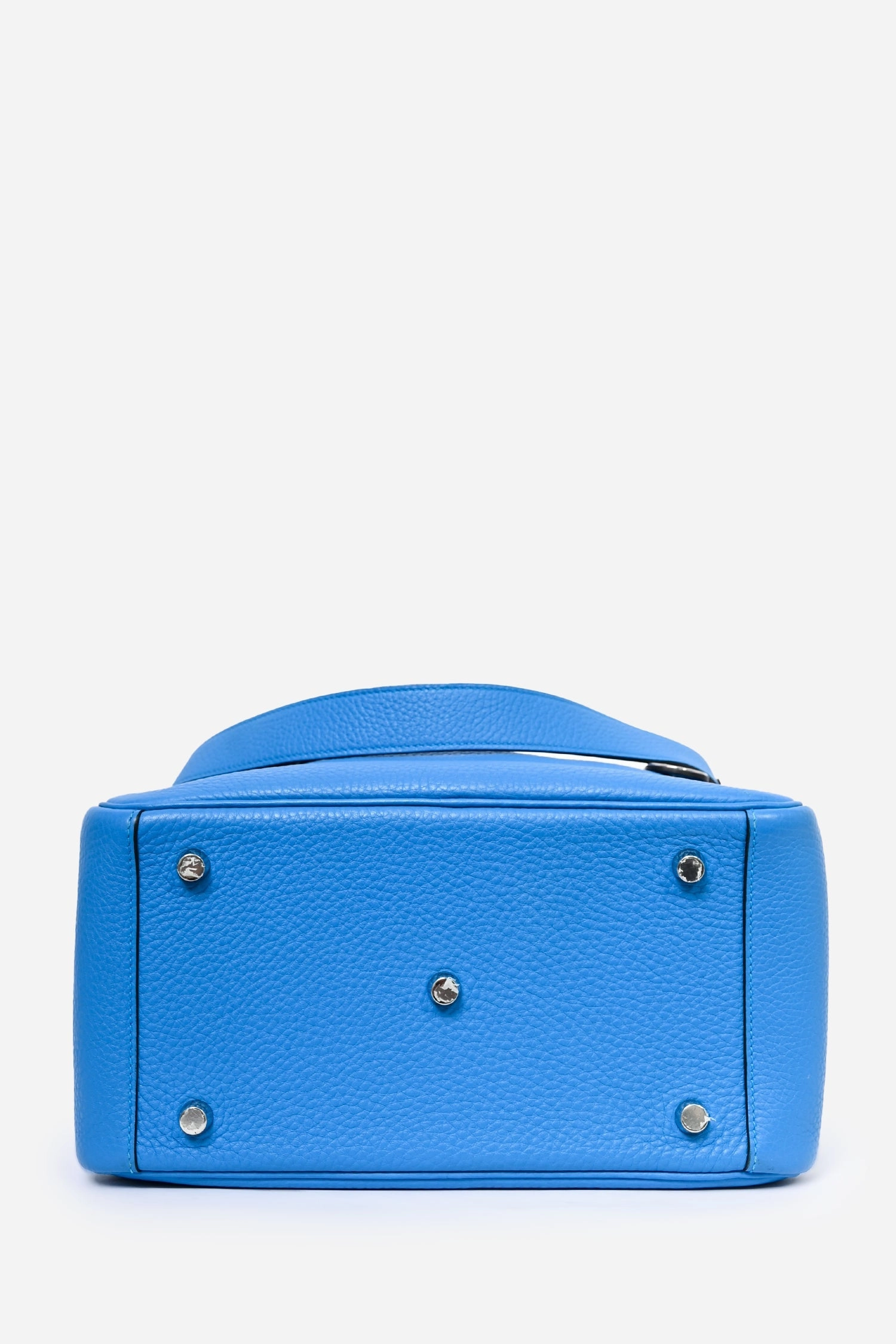 Herms 2017 Zanzibar Blue Clemence Leather Lindy 26