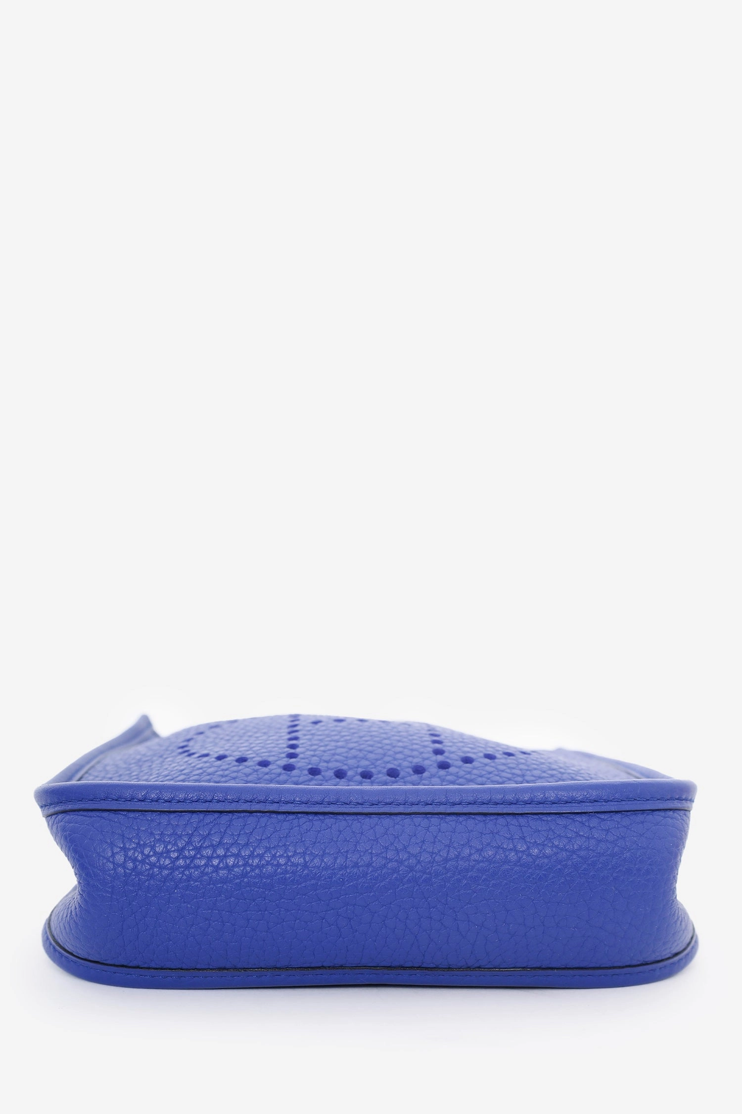 Herms 2018 Blue Electrique Clemence Leather Evelyne TPM Crossbody