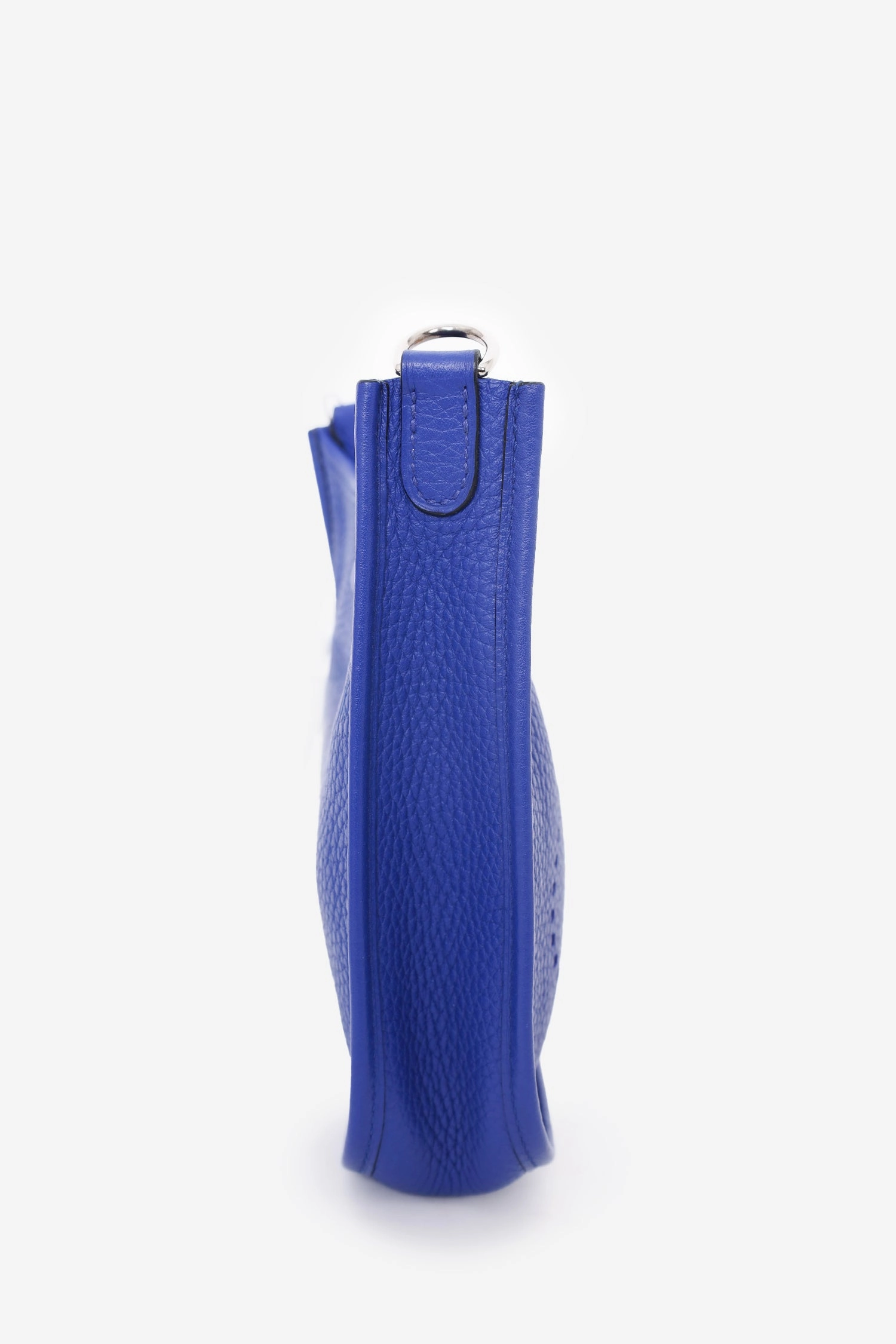 Herms 2018 Blue Electrique Clemence Leather Evelyne TPM Crossbody