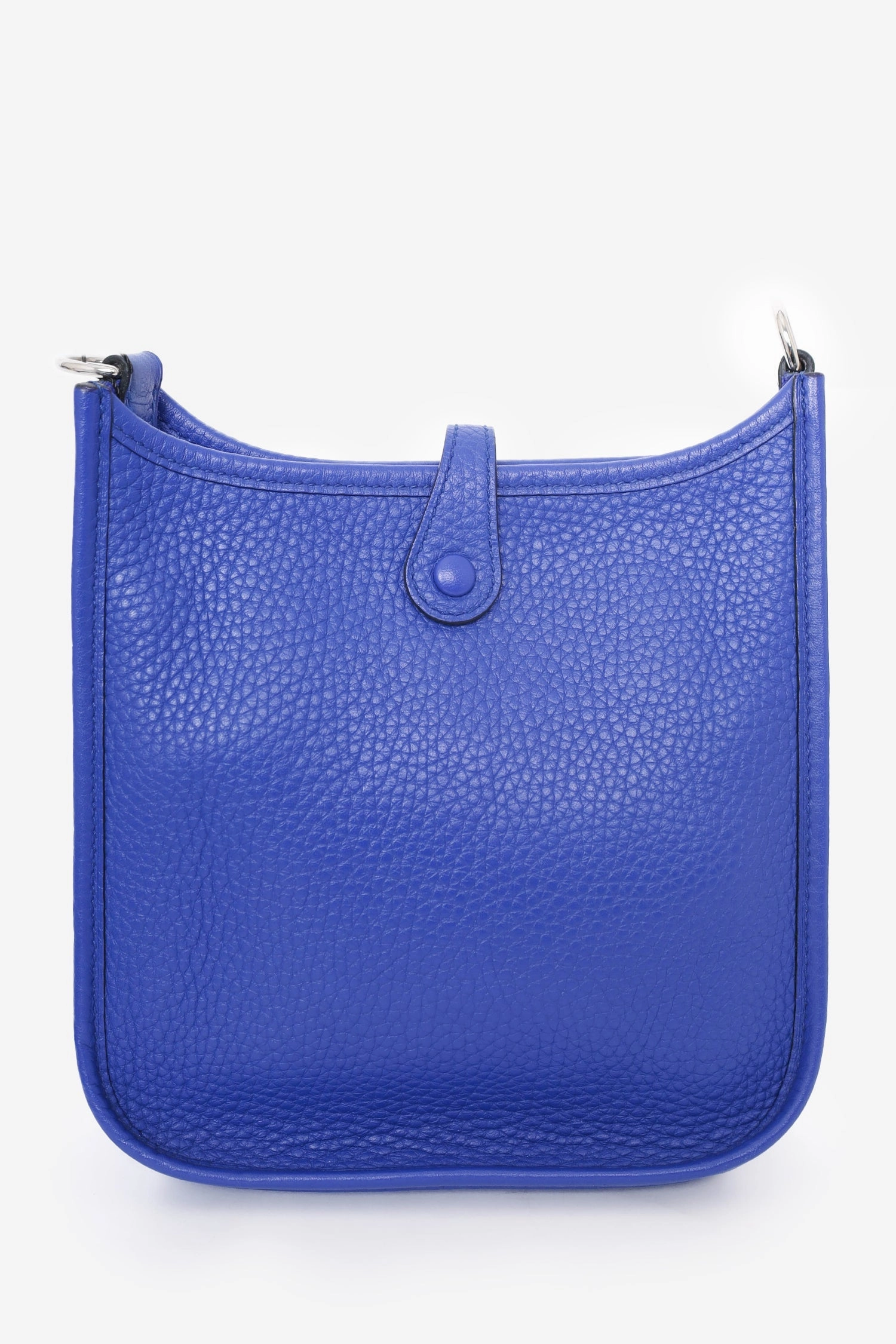 Herms 2018 Blue Electrique Clemence Leather Evelyne TPM Crossbody
