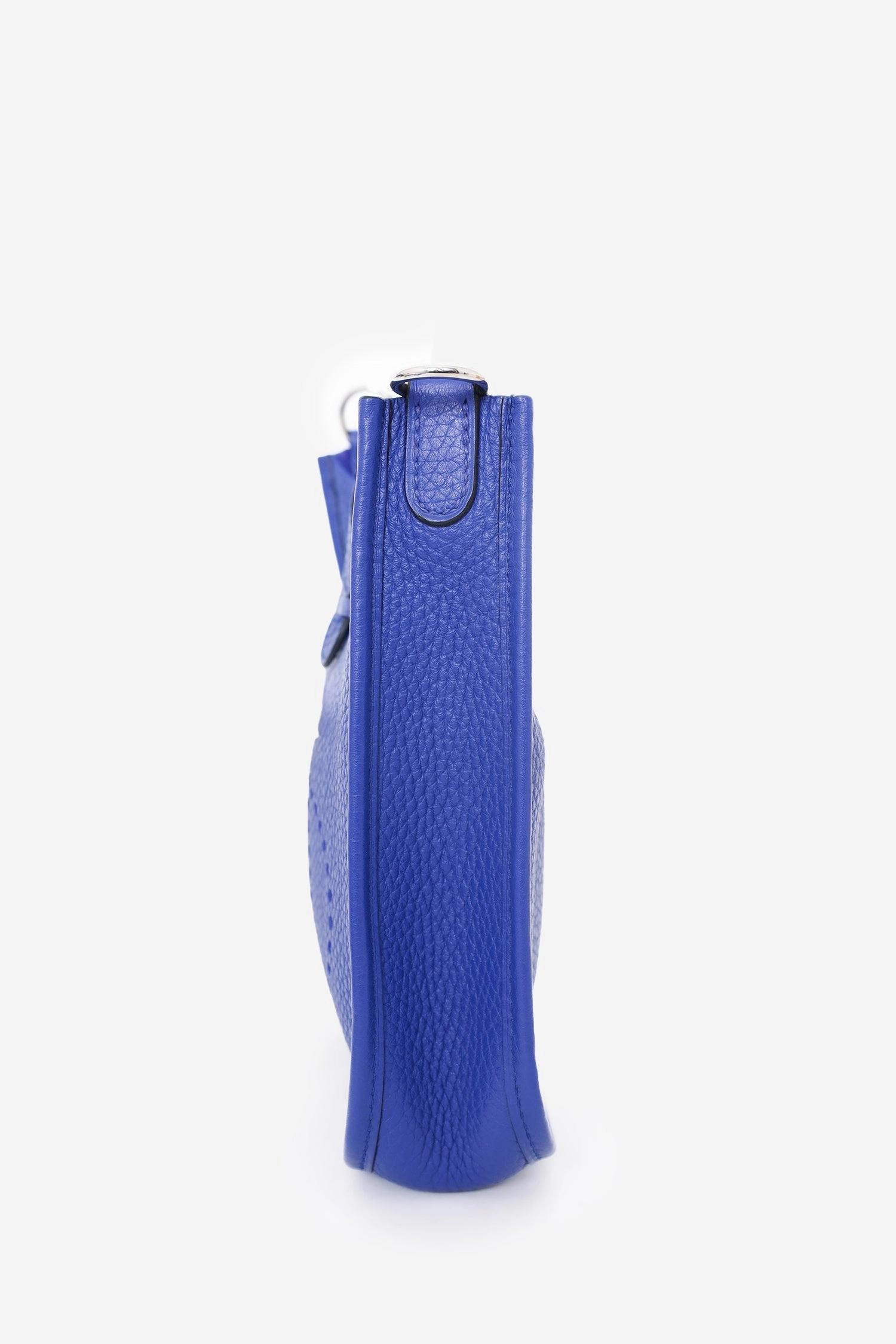 Herms 2018 Blue Electrique Clemence Leather Evelyne TPM Crossbody