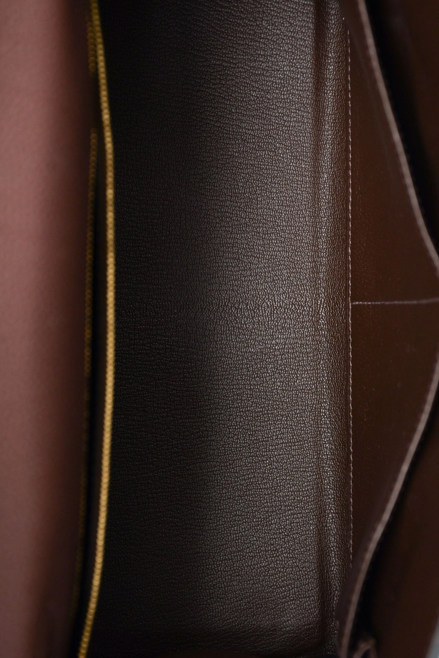 Herms 2018 Dark Brown Togo Leather Retourne Kelly 28 with Strap