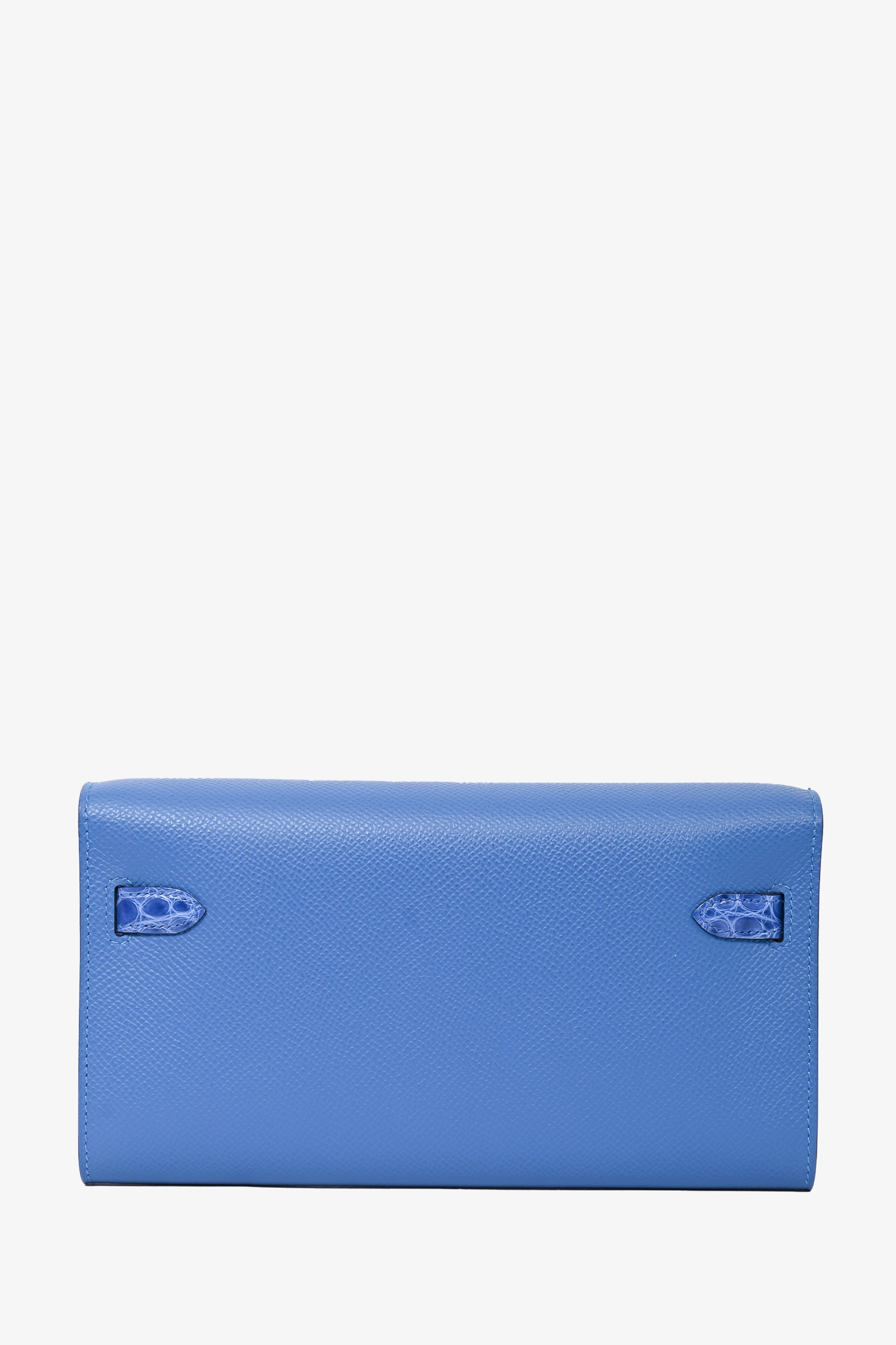 Herms 2018 Mykonos Bleu Zellige Epsom Kelly To Go Alligator Touch
