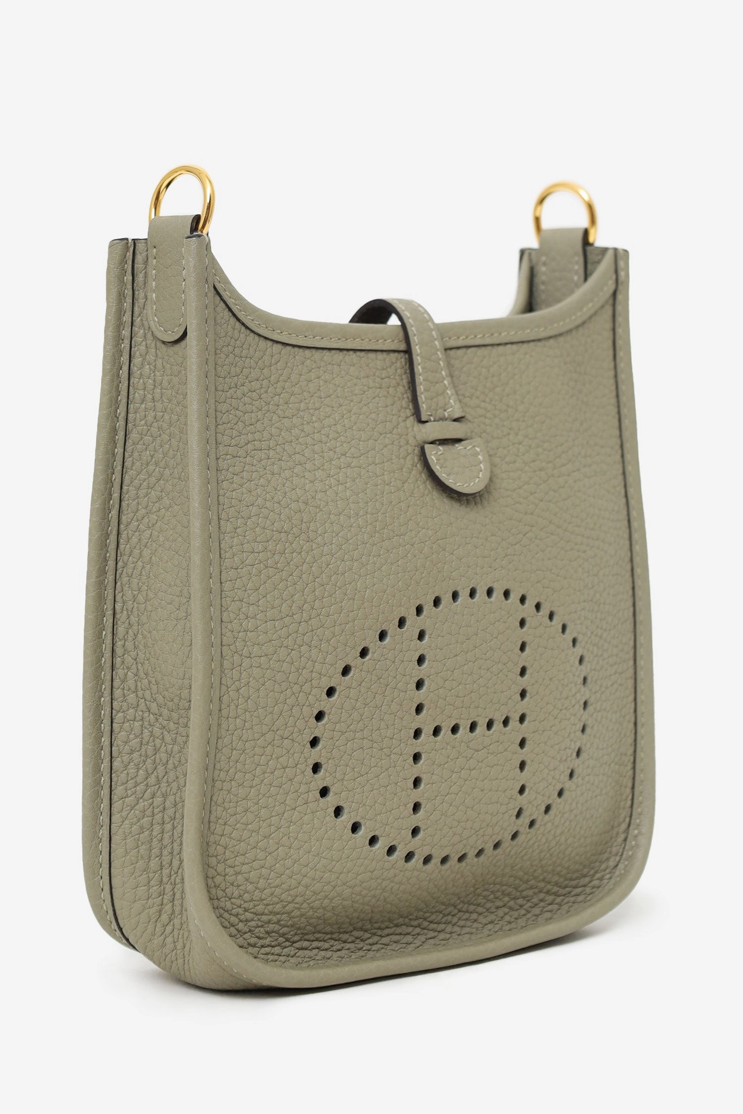 Herms 2021 Sage Clemence Mini Evelyne II TPM 16 Crossbody