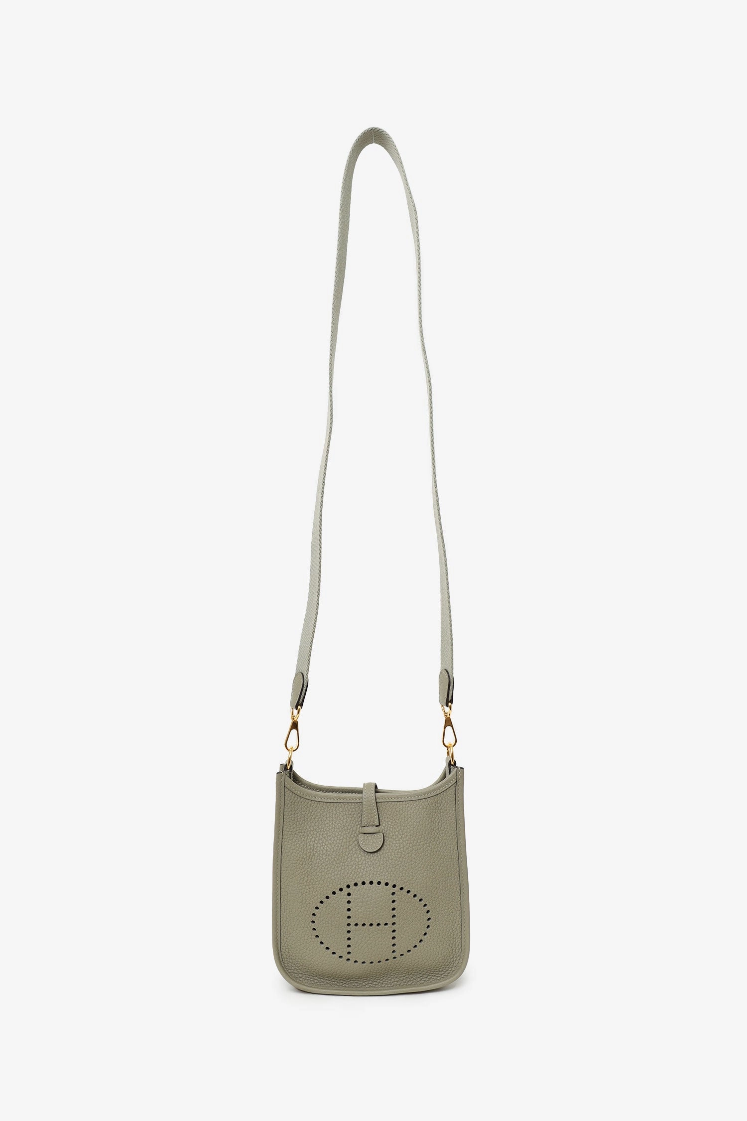 Herms 2021 Sage Clemence Mini Evelyne II TPM 16 Crossbody