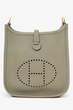 Herms 2021 Sage Clemence Mini Evelyne II TPM 16 Crossbody