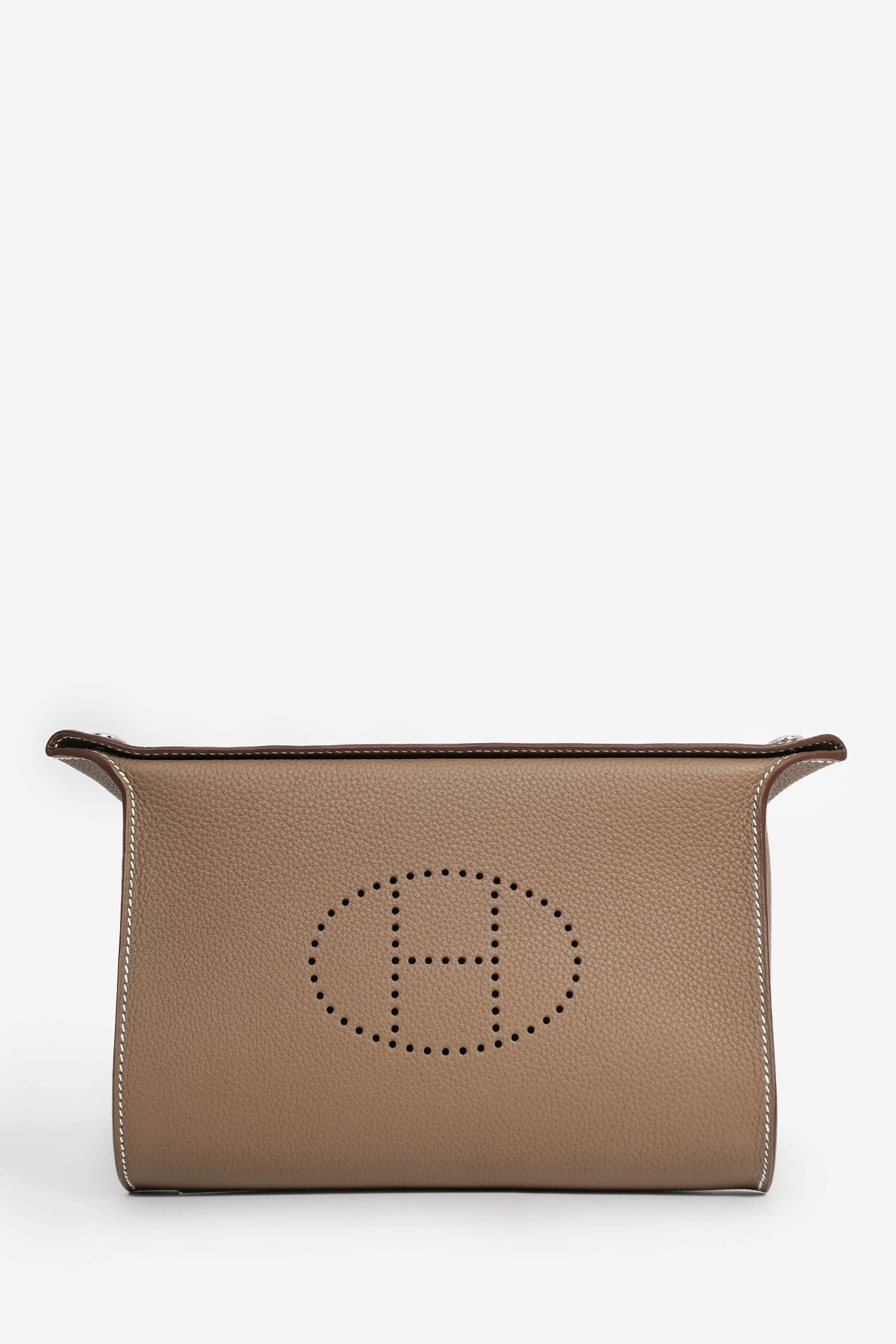 Herms 2023 Etoupe Togo Leather 'Videpoches' Crossbody