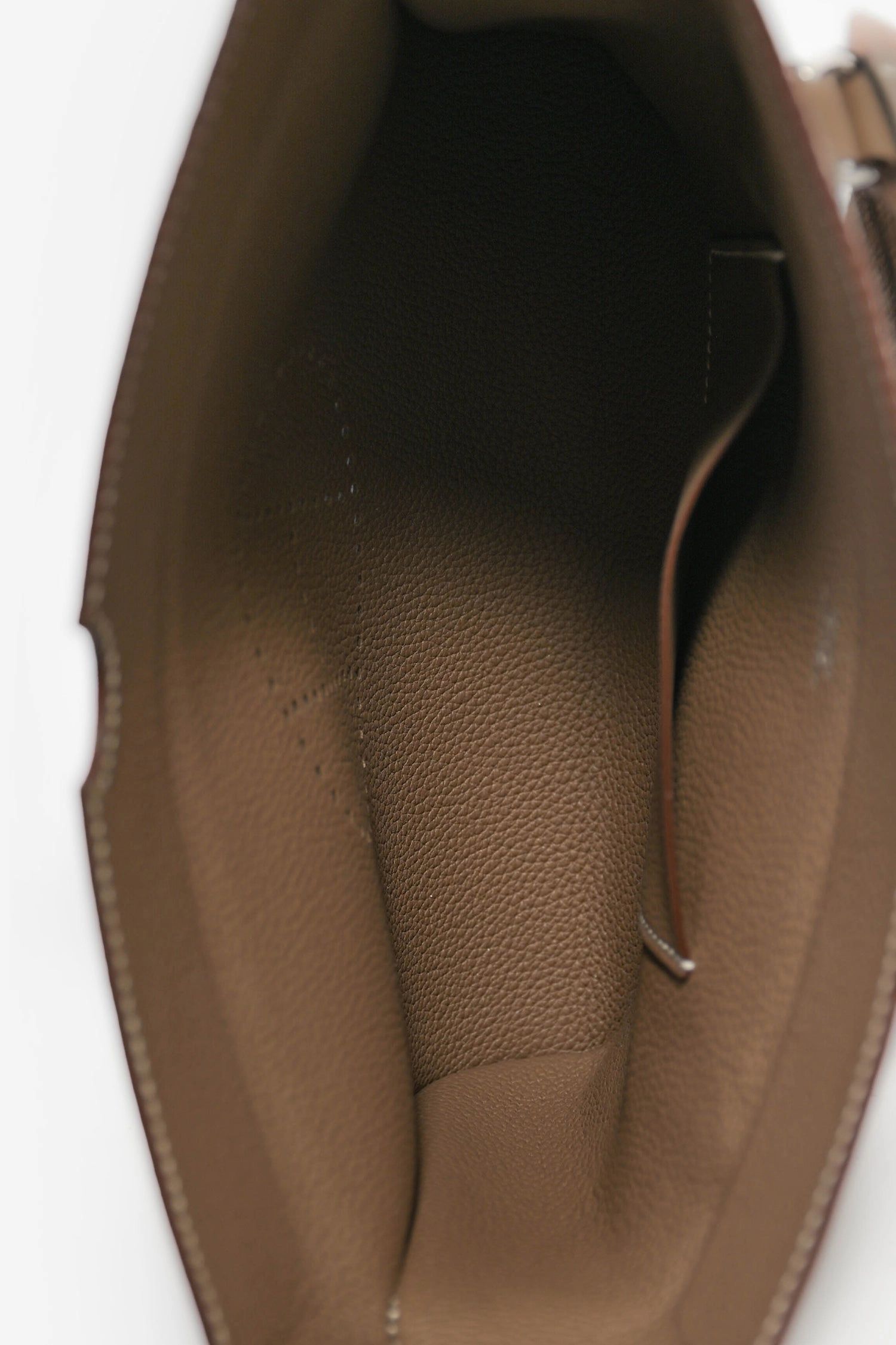 Herms 2023 Etoupe Togo Leather 'Videpoches' Crossbody