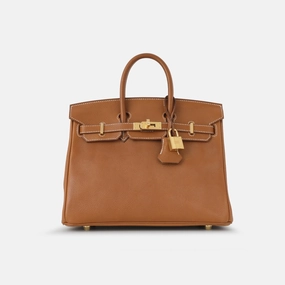 Herms - Birkin 25 - Fauve Barenia Faubourg GHW - Pre-Loved - 2020