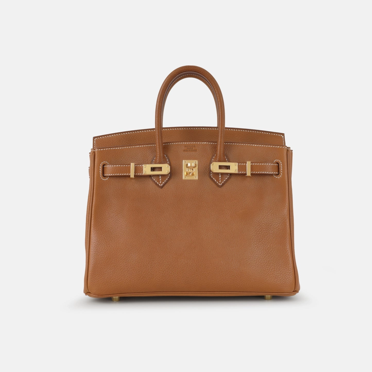 Herms - Birkin 25 - Fauve Barenia Faubourg GHW - Pre-Loved - 2020