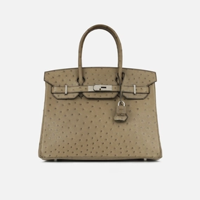 Herms - Birkin 30 - Mousse Ostrich PHW - 2014 - Pre-Loved