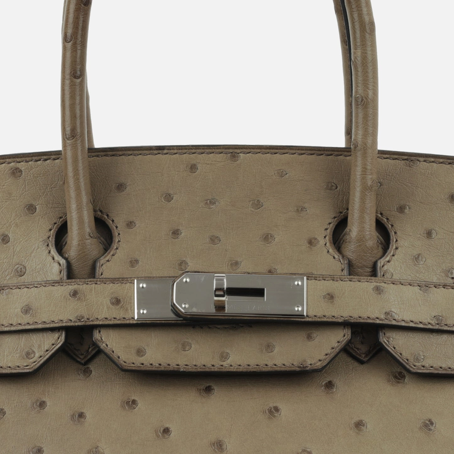 Herms - Birkin 30 - Mousse Ostrich PHW - 2014 - Pre-Loved