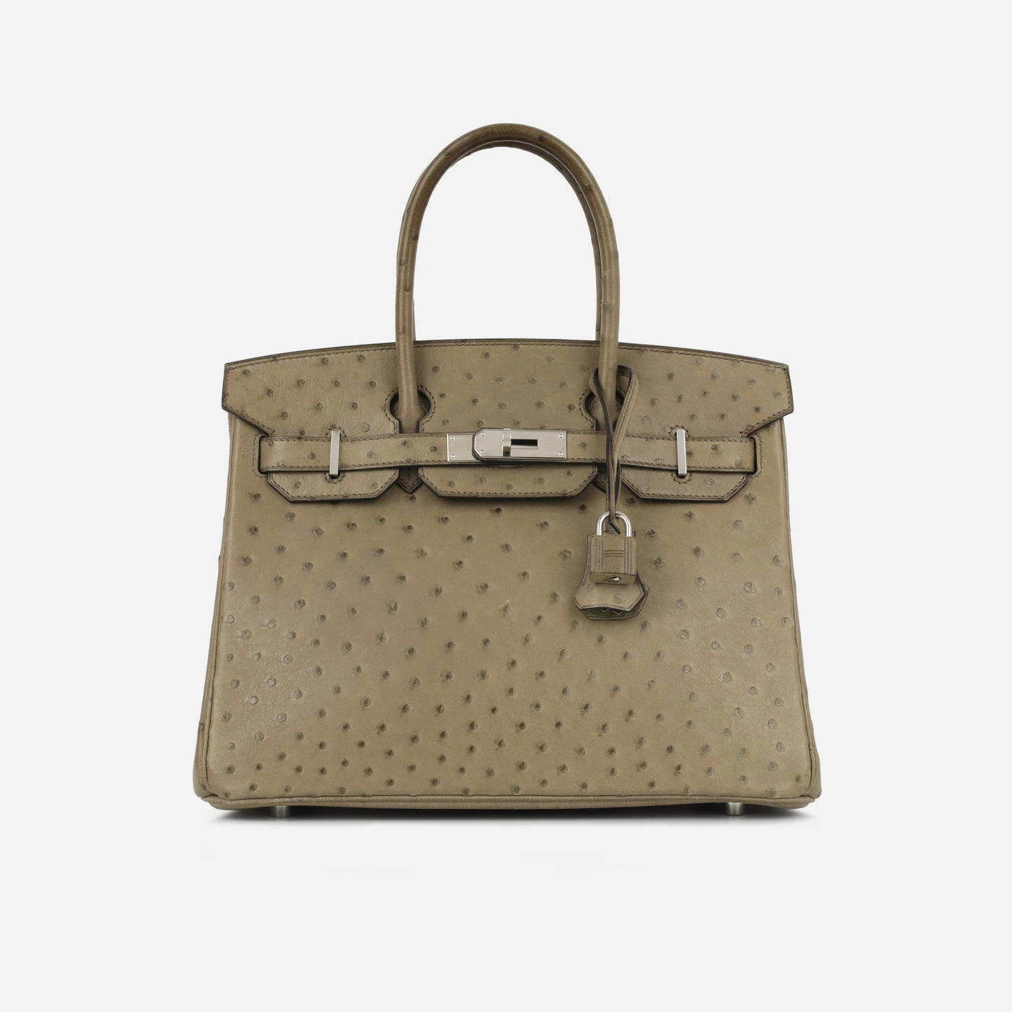 Herms - Birkin 30 - Mousse Ostrich PHW - 2014 - Pre-Loved