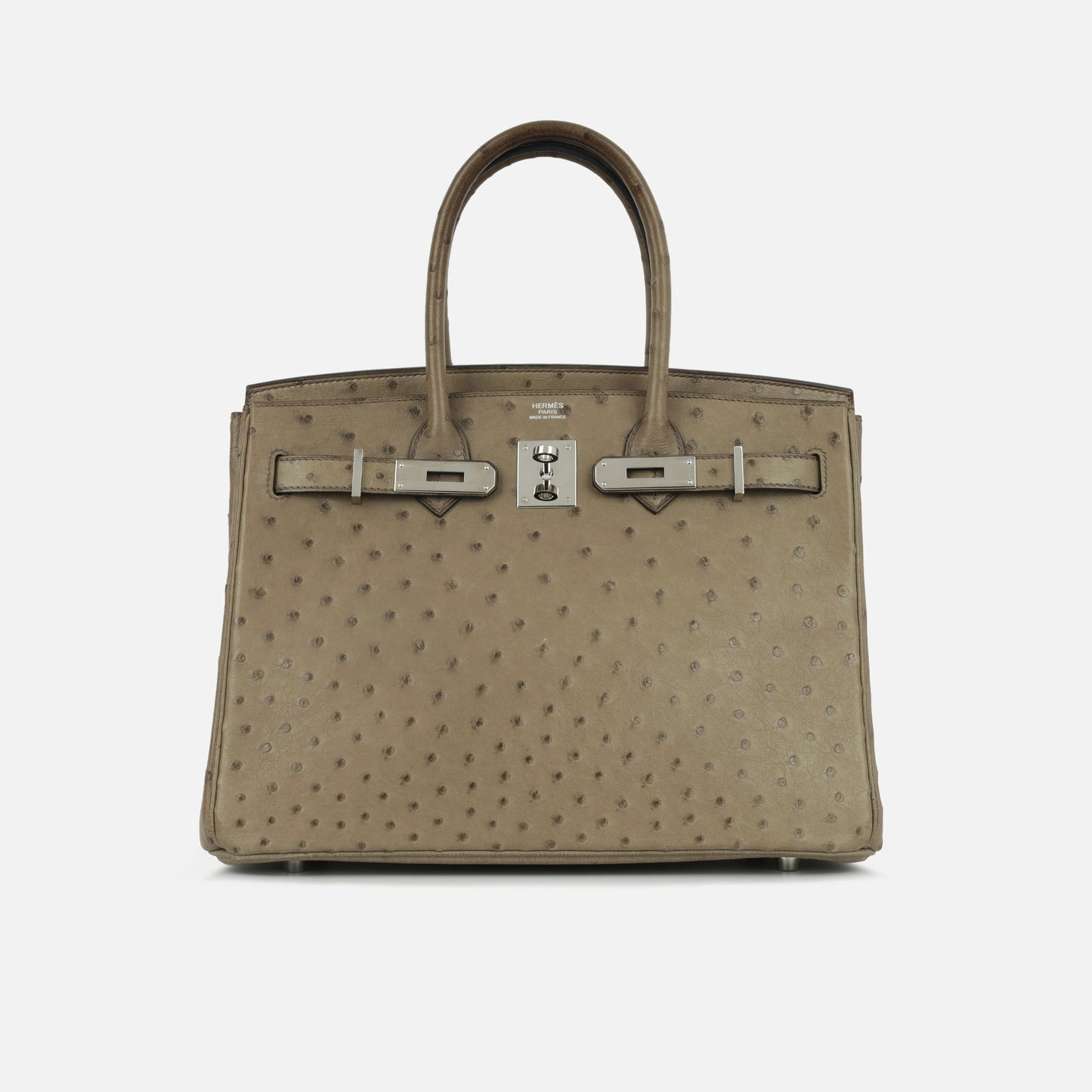 Herms - Birkin 30 - Mousse Ostrich PHW - 2014 - Pre-Loved