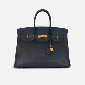 Herms - Birkin 35 - Bleu Nuit Togo GHW - 2008 - Pre-Loved