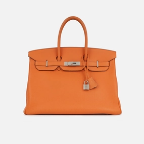 Herms - Birkin 35 - Orange Togo PHW - 2010 - Pre-Loved