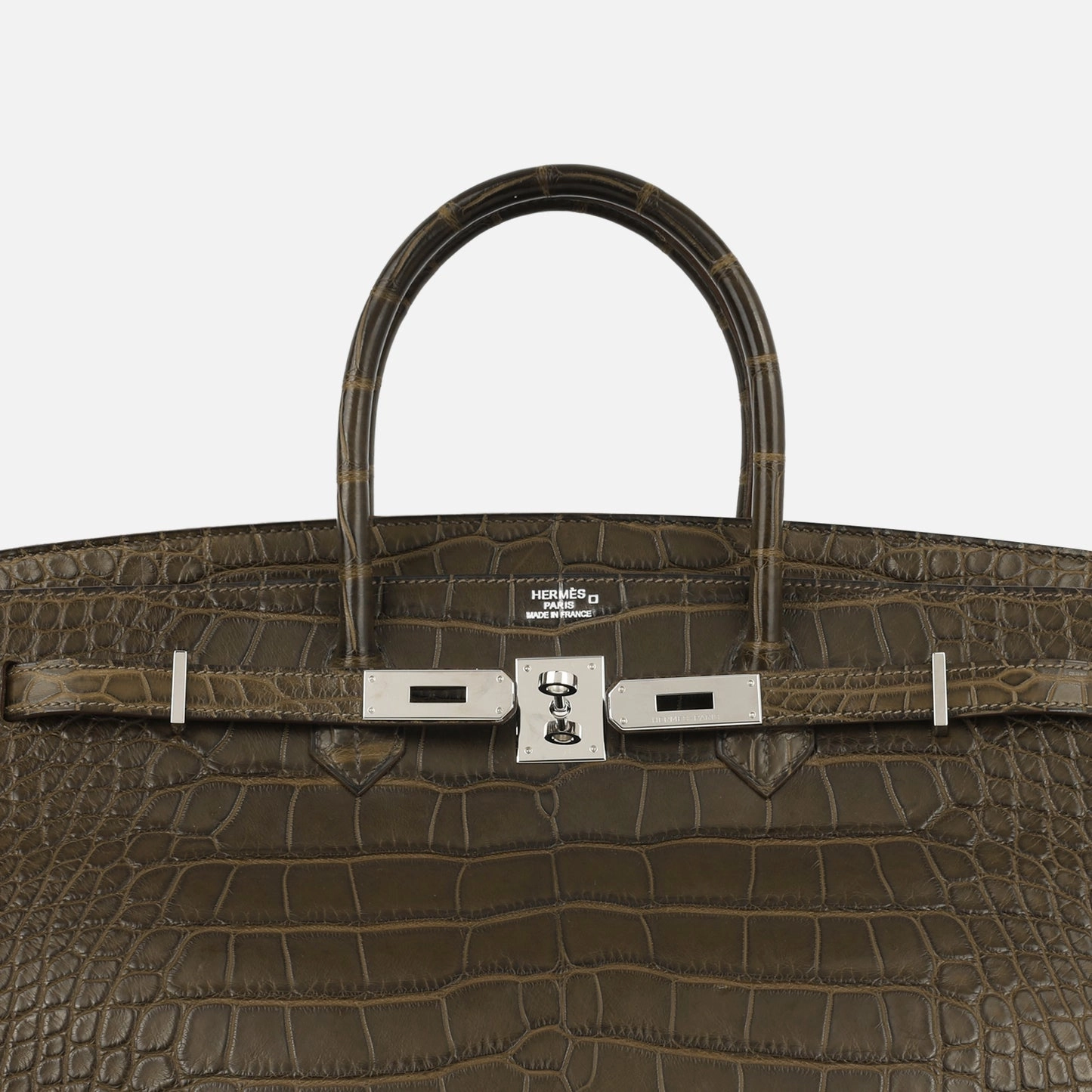 Herms - Birkin 40 - Gris Elephant Alligator Mississipiensis PHW - 2013 - Pre-Loved
