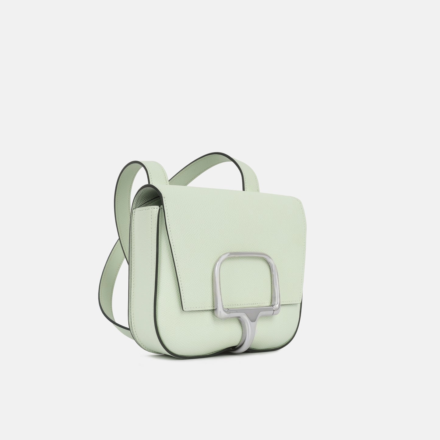 Herms - Della Cavalleria Mini - Vert Fizz Epsom - PHW - Immaculate