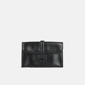 Herms - Jige Clutch 20 - Noir Box Calf - Pre-Loved - 2007