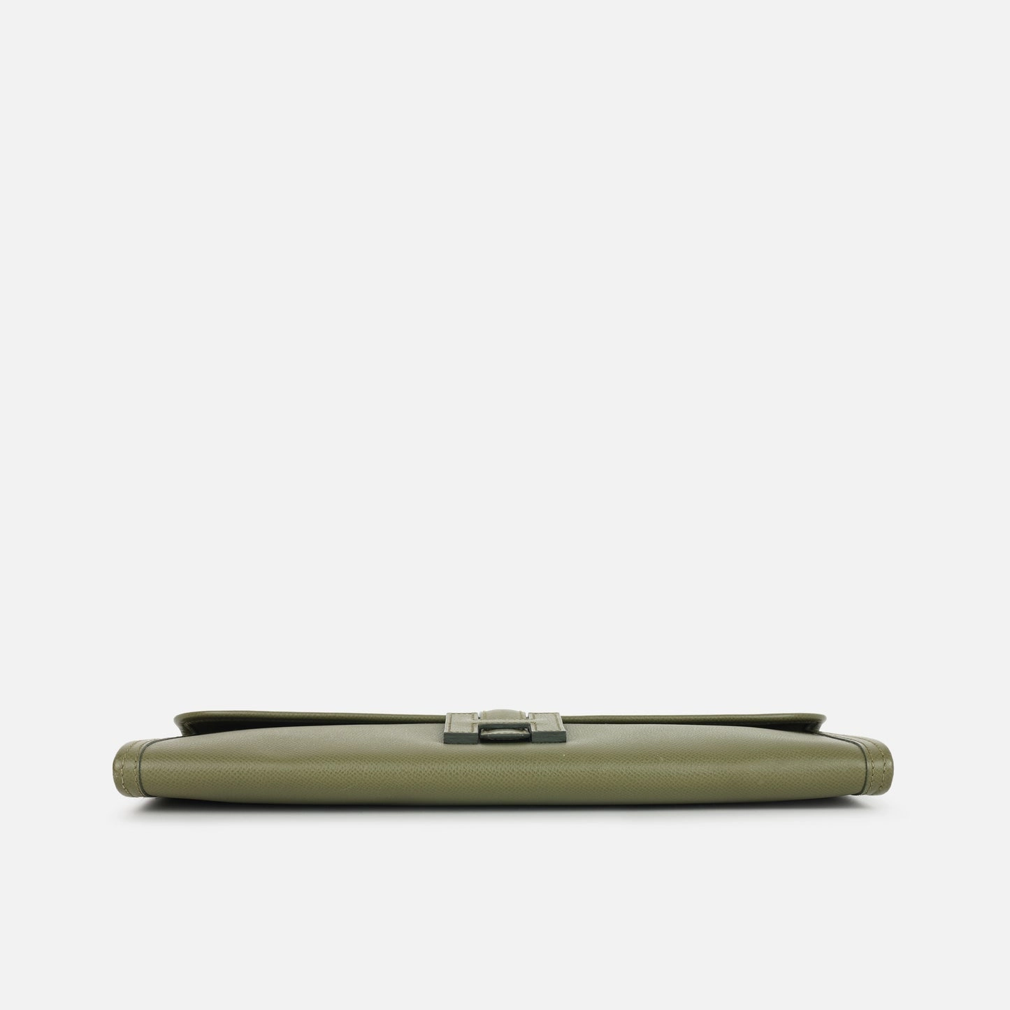 Herms - Jige Clutch 35 - Vert De Gris Epsom - Pre-Loved