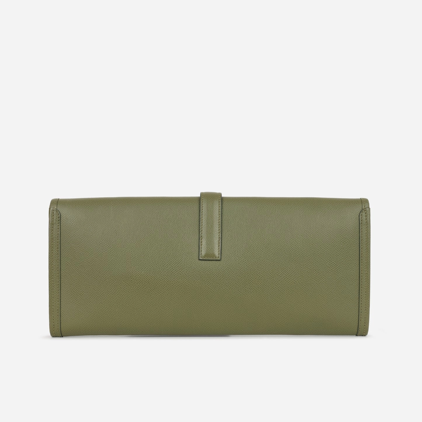 Herms - Jige Clutch 35 - Vert De Gris Epsom - Pre-Loved