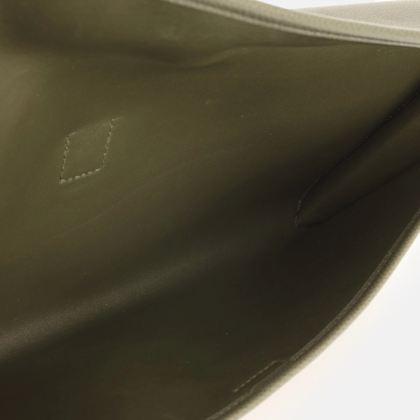Herms - Jige Clutch 35 - Vert De Gris Epsom - Pre-Loved