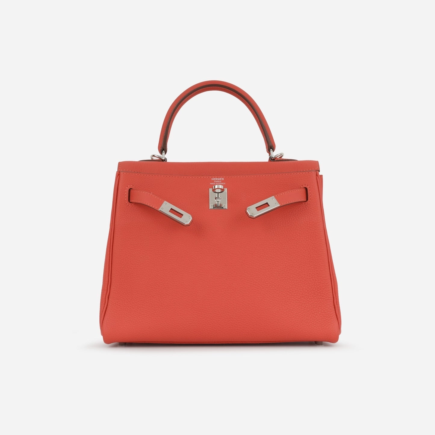 Herms - Kelly 25 - Geranium Togo PHW - 2018 - Pre-Loved