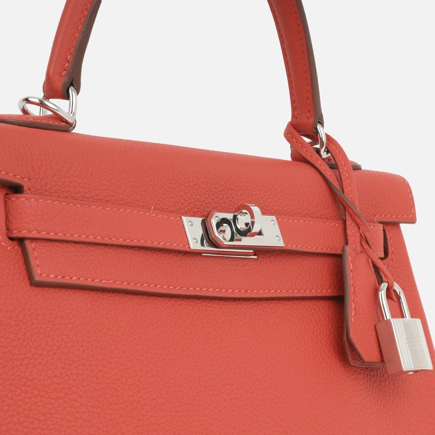 Herms - Kelly 25 - Geranium Togo PHW - 2018 - Pre-Loved
